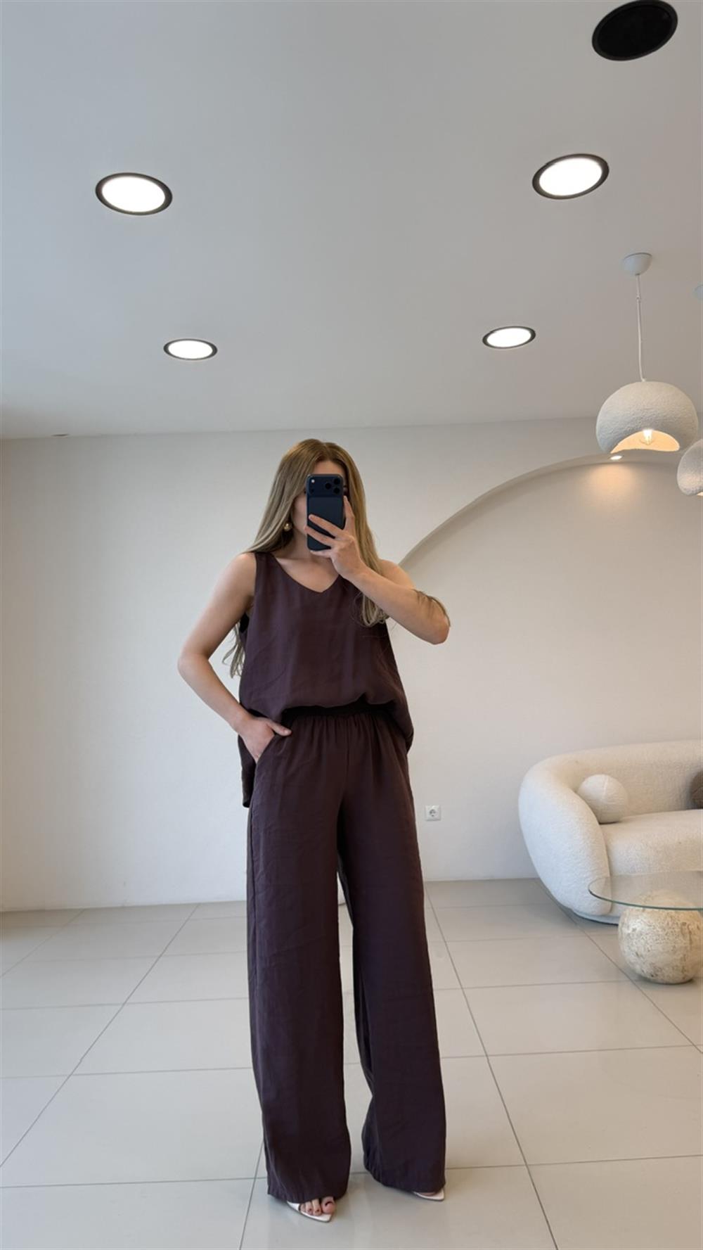 Tensel Premium İkili Takım Bordo 