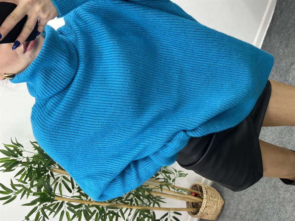 Turkuaz Balikçi Yaka Kazak