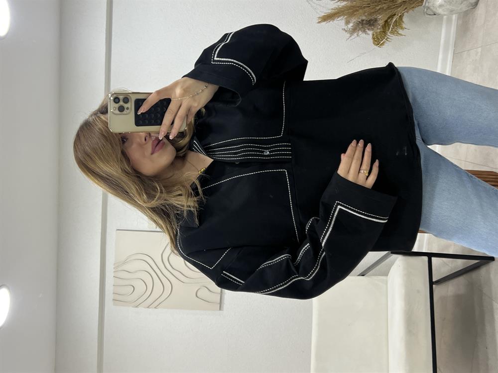 Twi̇st Model Di̇ki̇şli̇ Sweat Si̇yah