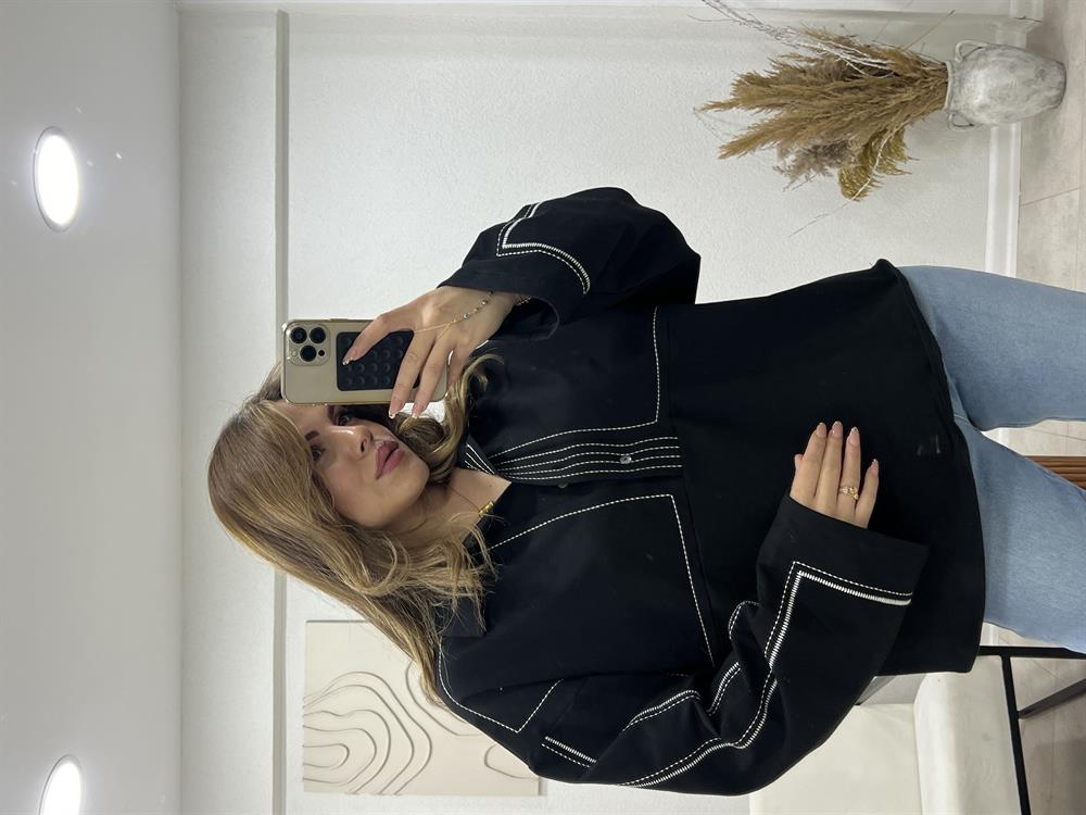 Twi̇st Model Di̇ki̇şli̇ Sweat Si̇yah