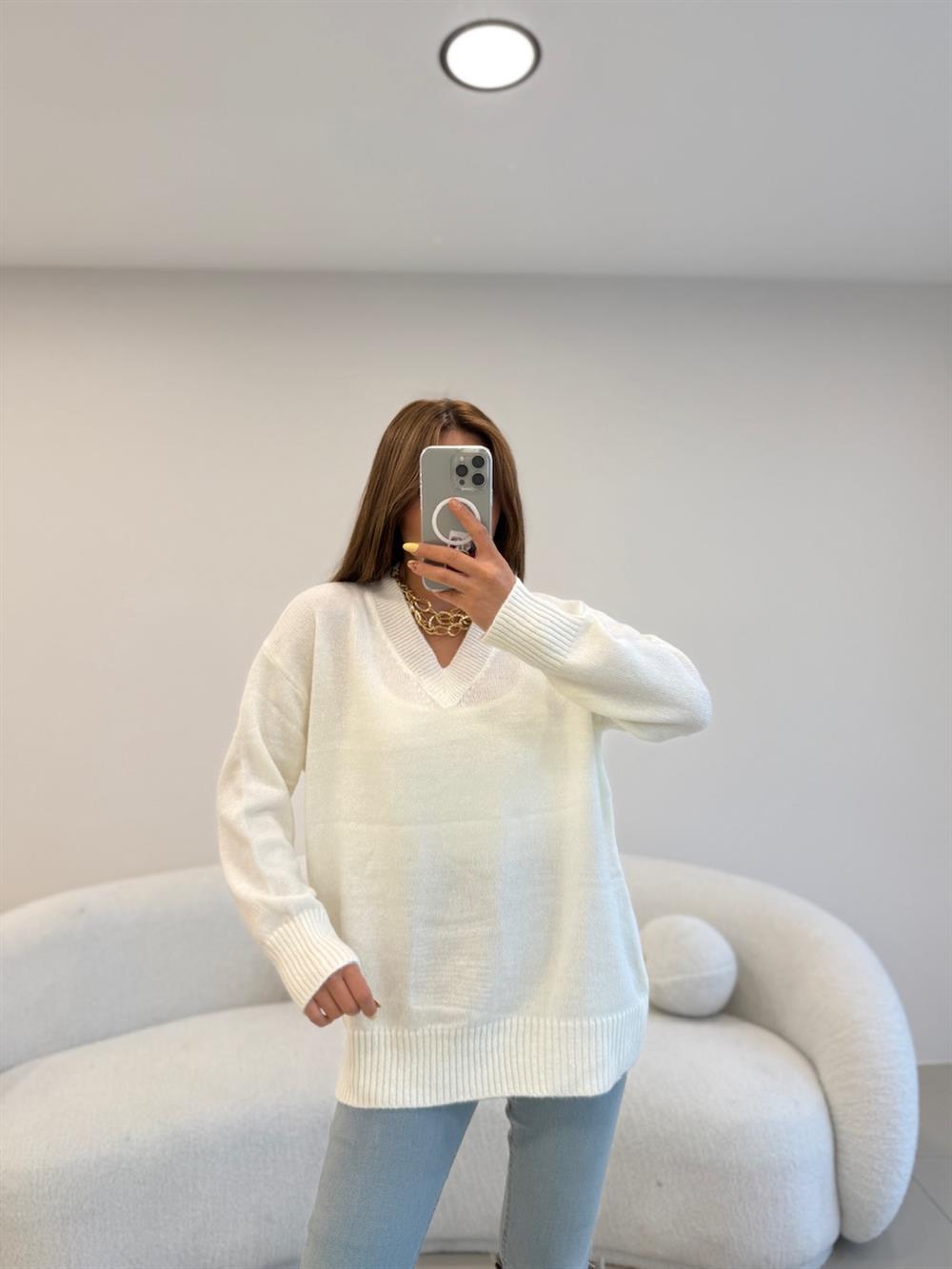 V YAKA BASİC KAZAK EKRU