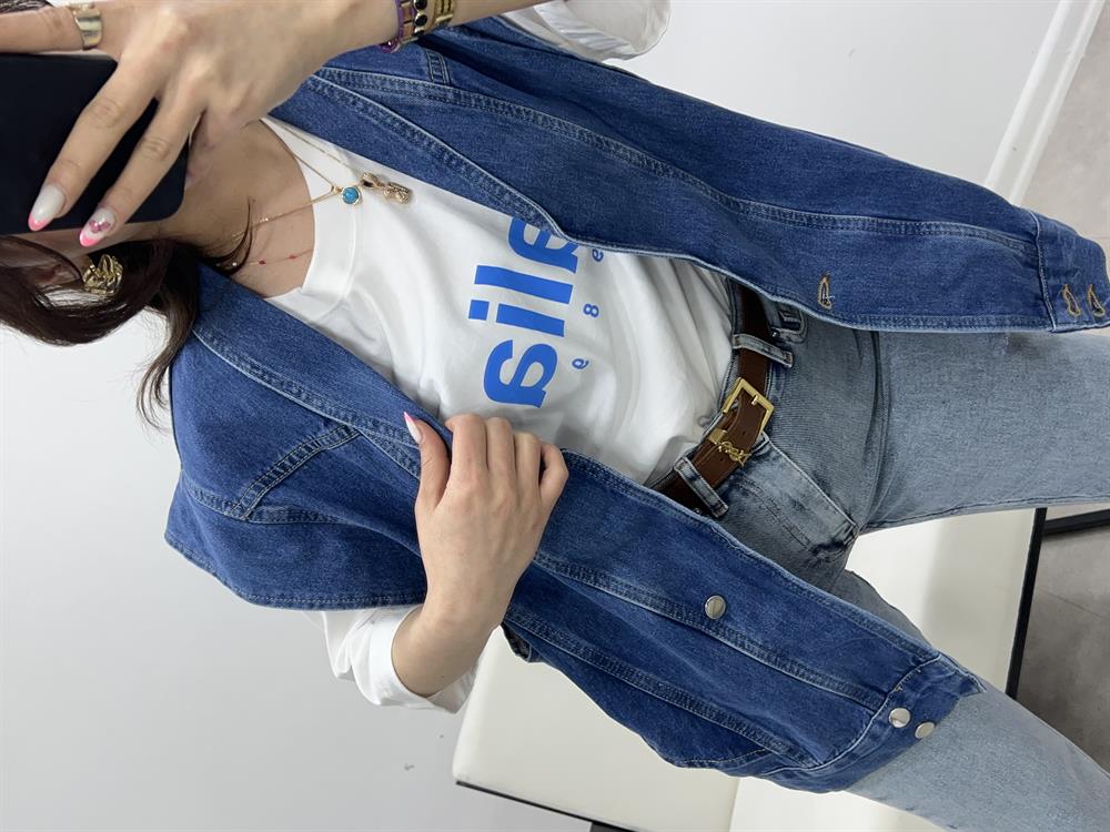 Vi̇ntege Deni̇m Yelek