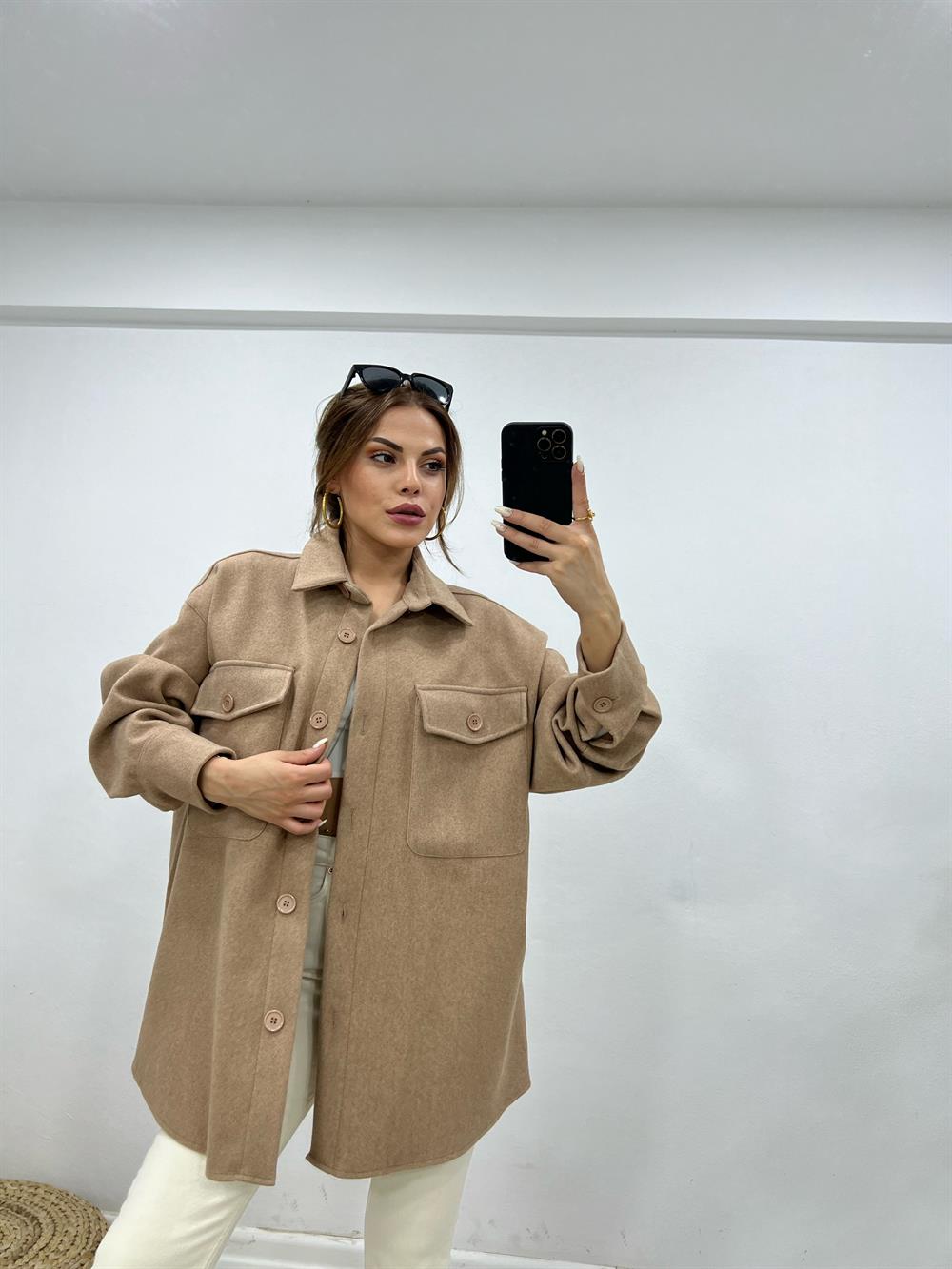 Vi̇zon Kaşe Ceket Gömlek