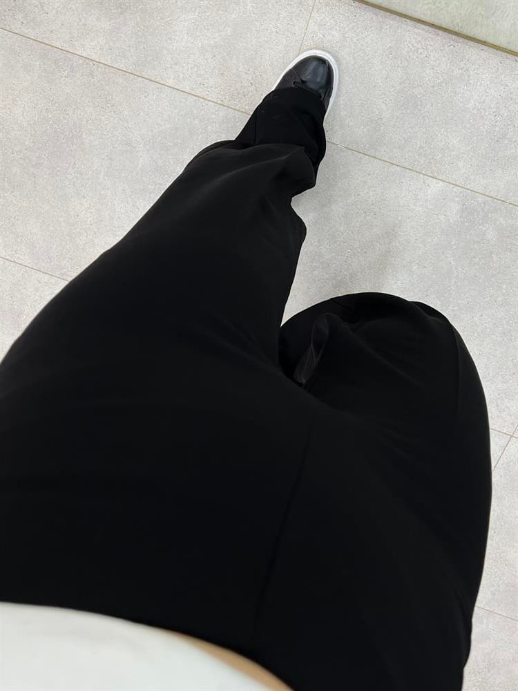 Yandan Fermuarli Bol Paça Pantolon