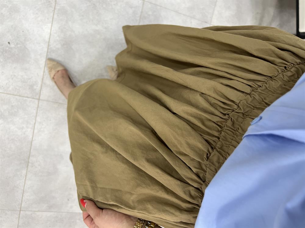 Yikamali Premi̇um Seri̇ Popli̇n Etek Camel