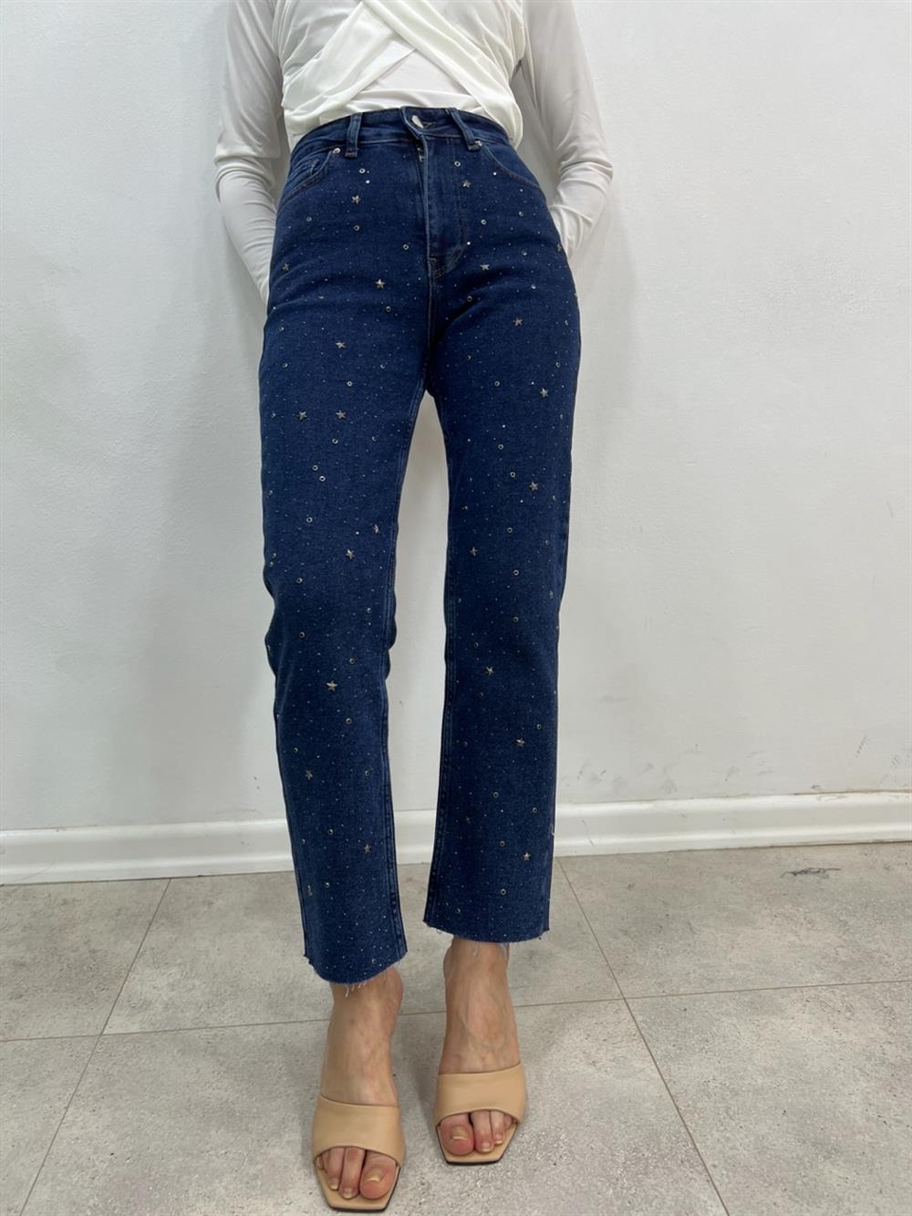 Yildiz Taşli Laci̇vert Jean