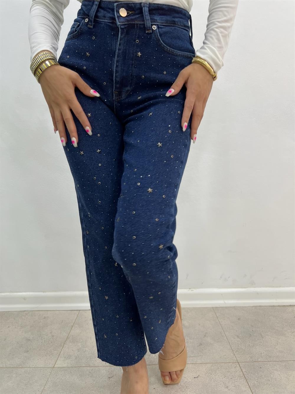 Yildiz Taşli Laci̇vert Jean