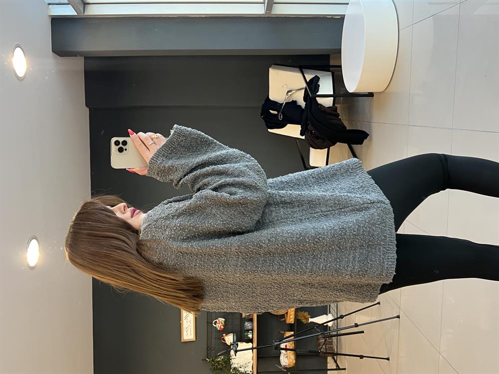 Yumuşak Dokulu Basi̇c Kazak Gri̇