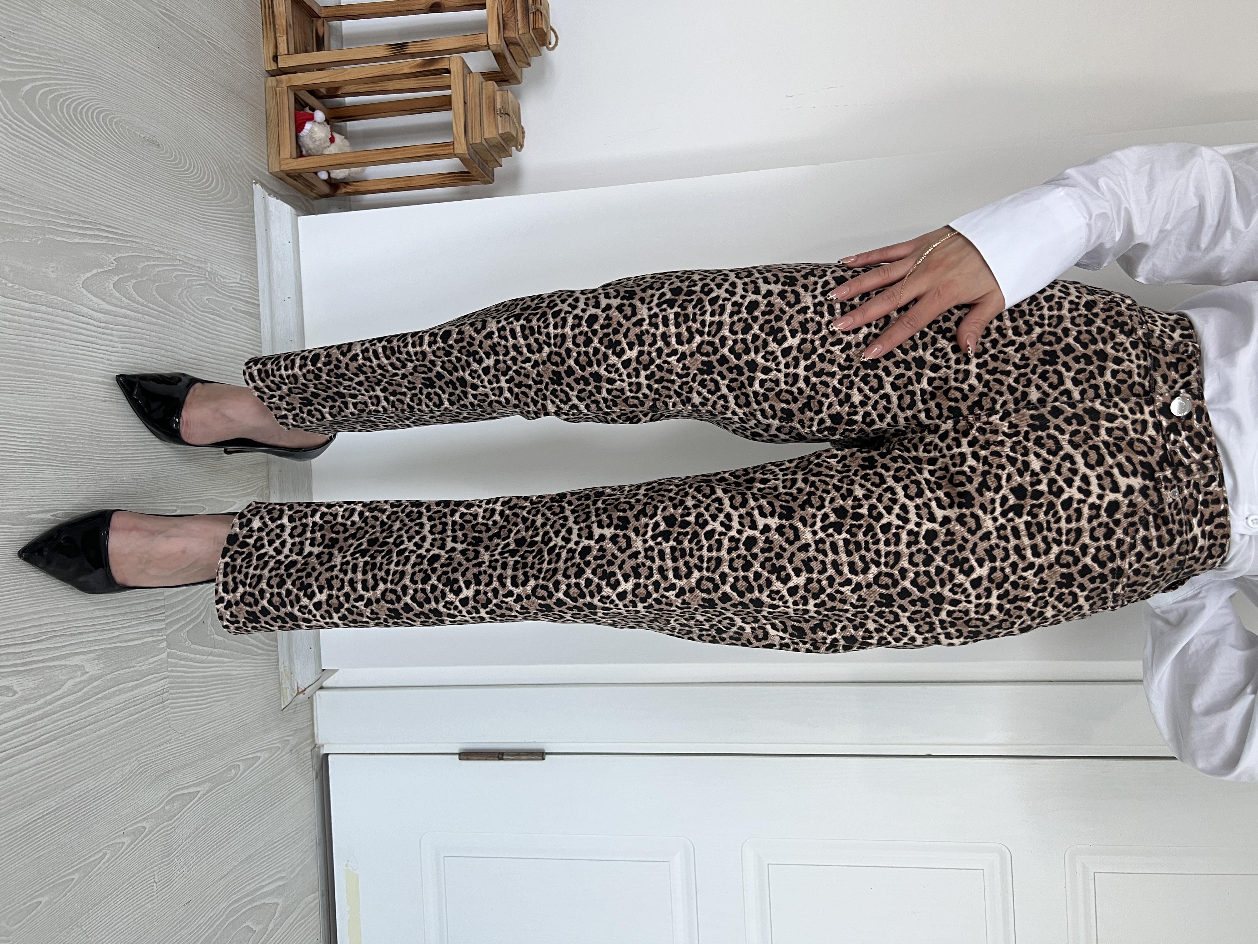  LEOPAR DESEN LİKRALI MOM JEAN