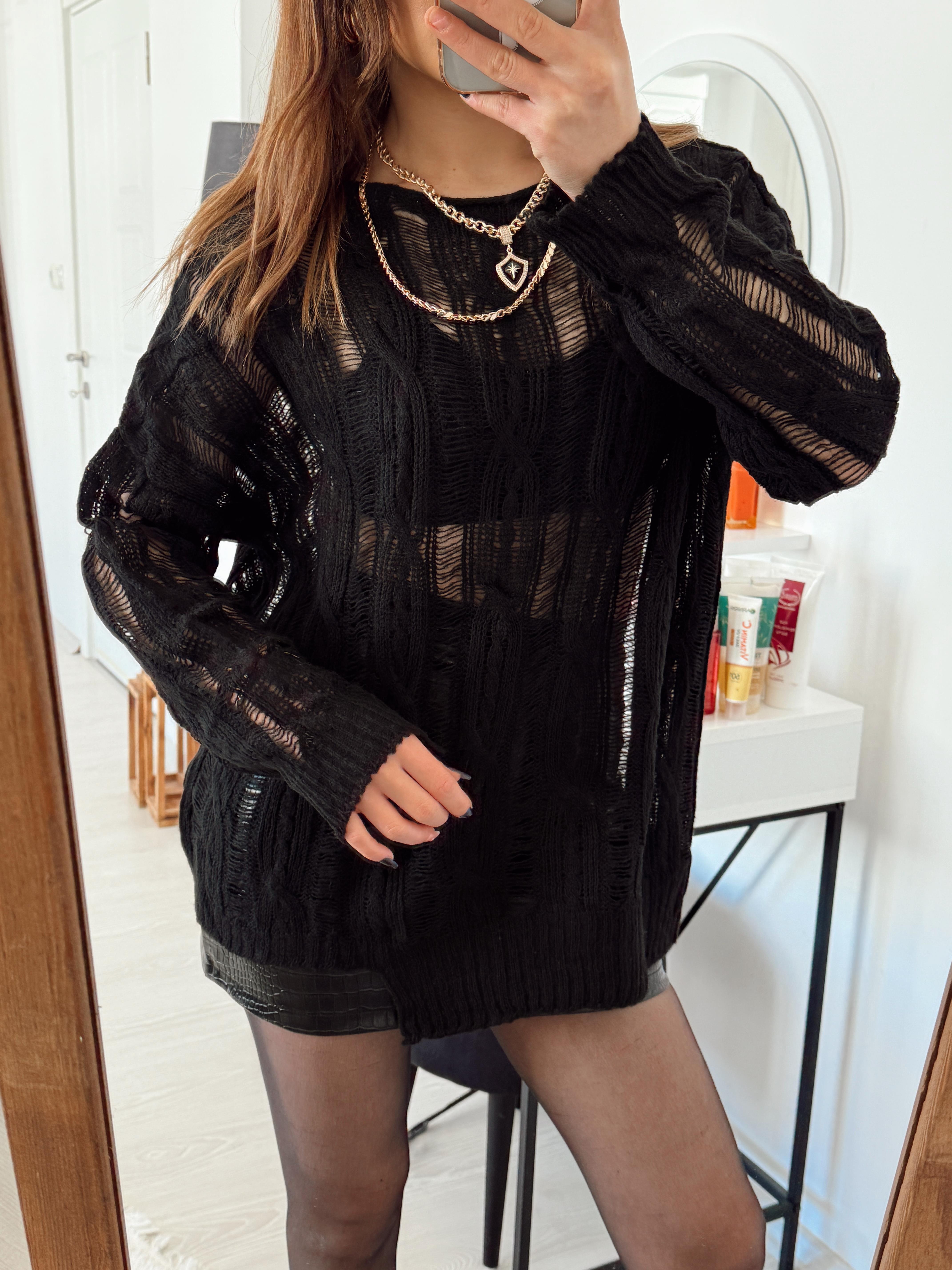 AJURLU TASARIM MERSERİZE SİYAH