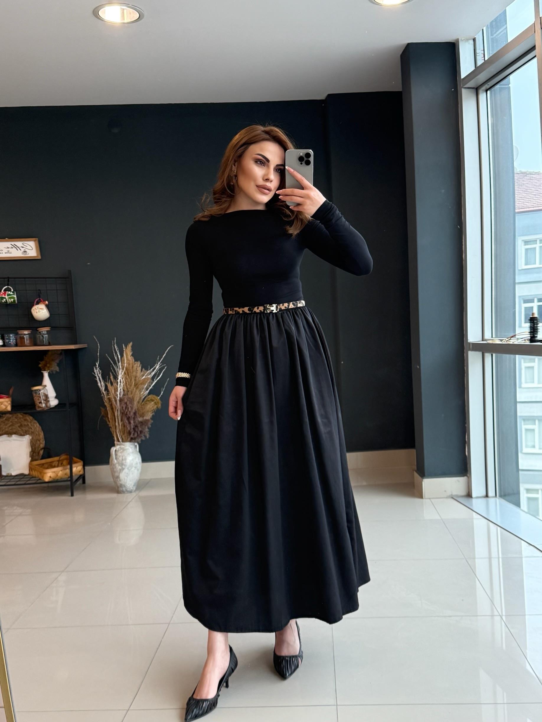 ALT TARAFI PARAŞÜT KUMAŞ PİNTERES ELBİSE