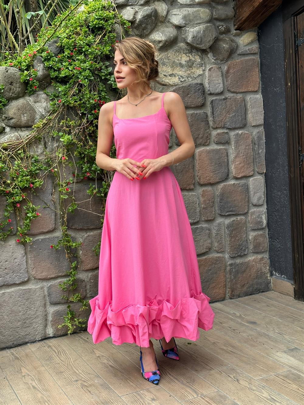 Alti Firfirli Askili Elbi̇se Pembe · 7