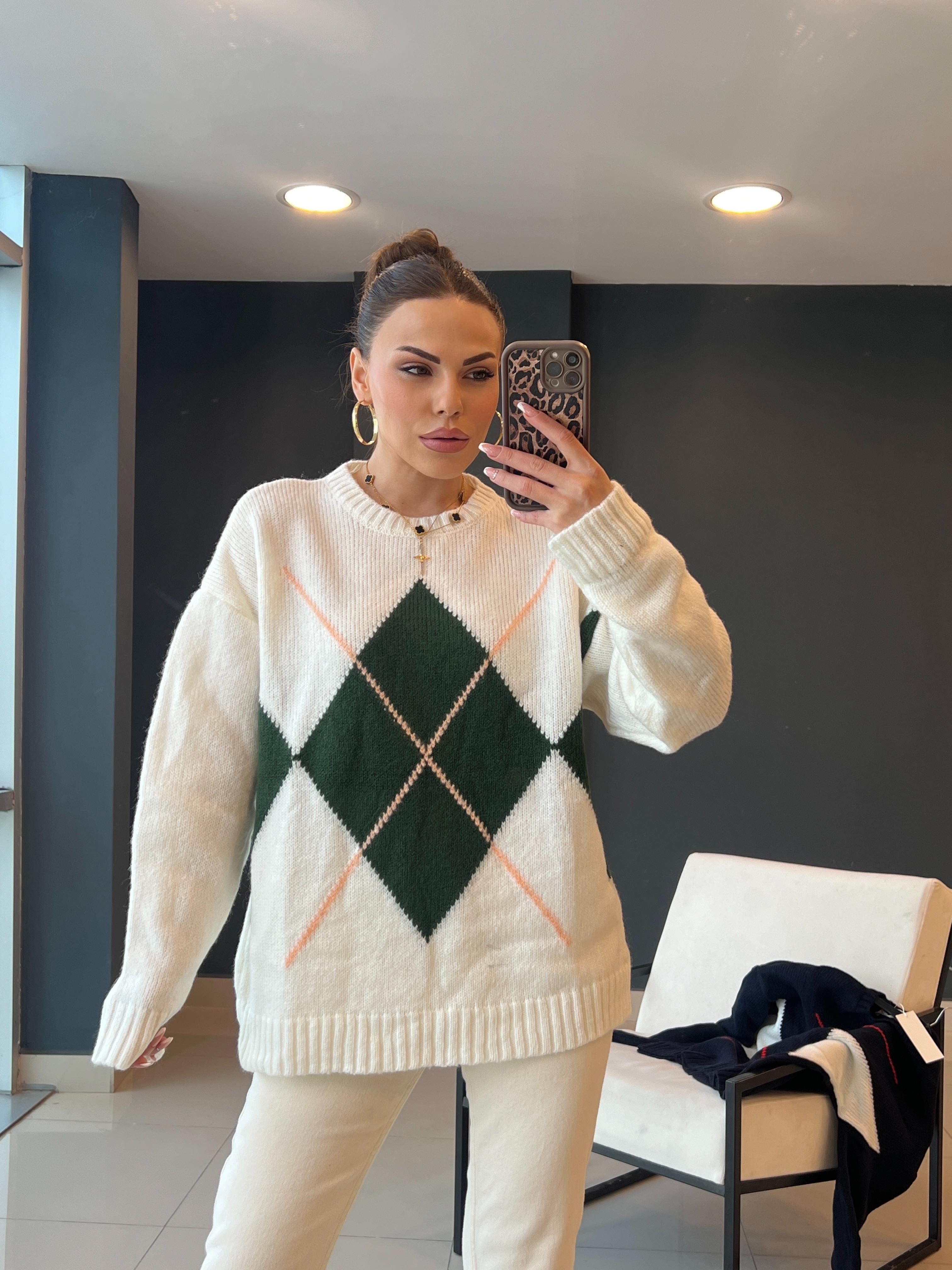 BAKLAVA DESEN EKRU KAZAK 