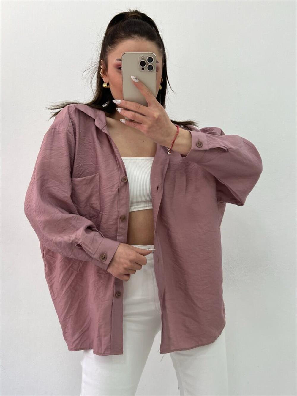 BAMBU KUMAŞ GÖMLEK GÜL KURUSU