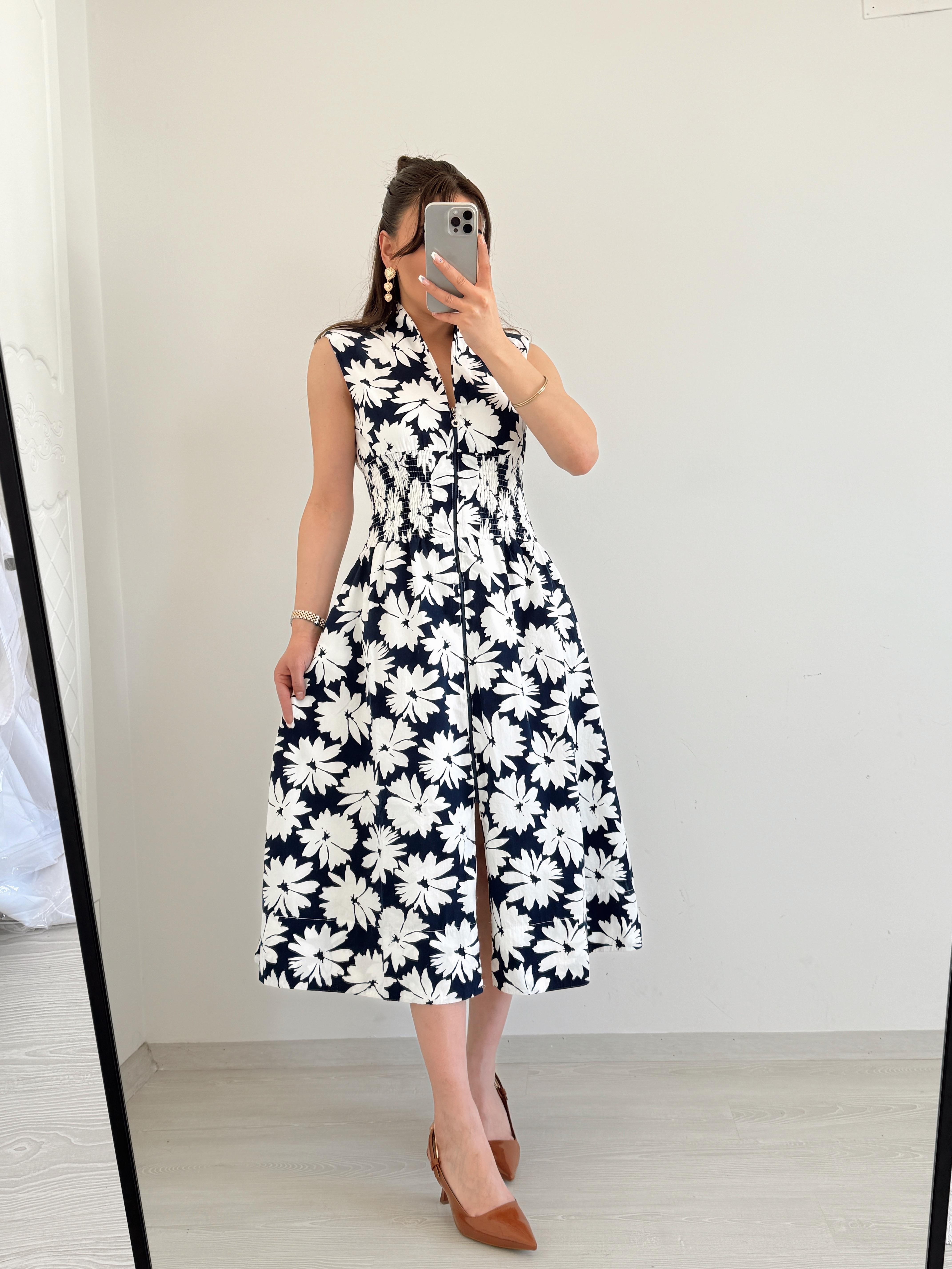 BELDEN LASTİKLİ KORSELİ ELBİSE