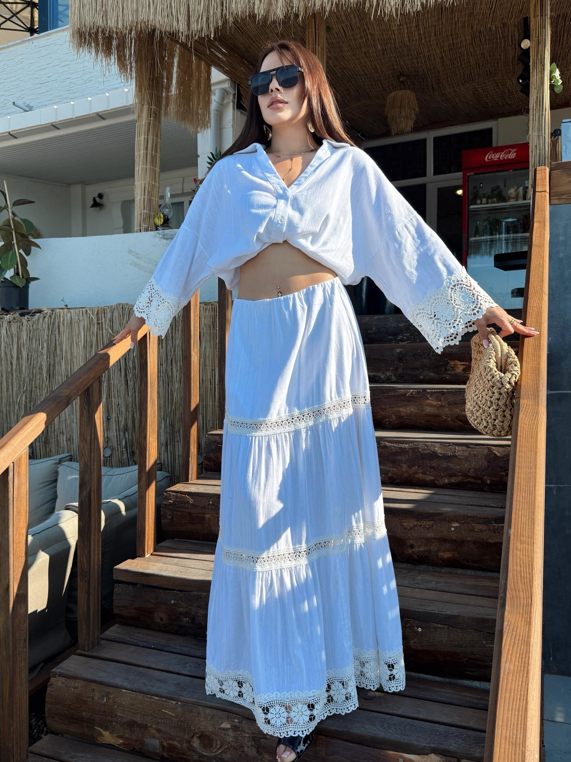 BEYAZ DANTELLİ TAKIM