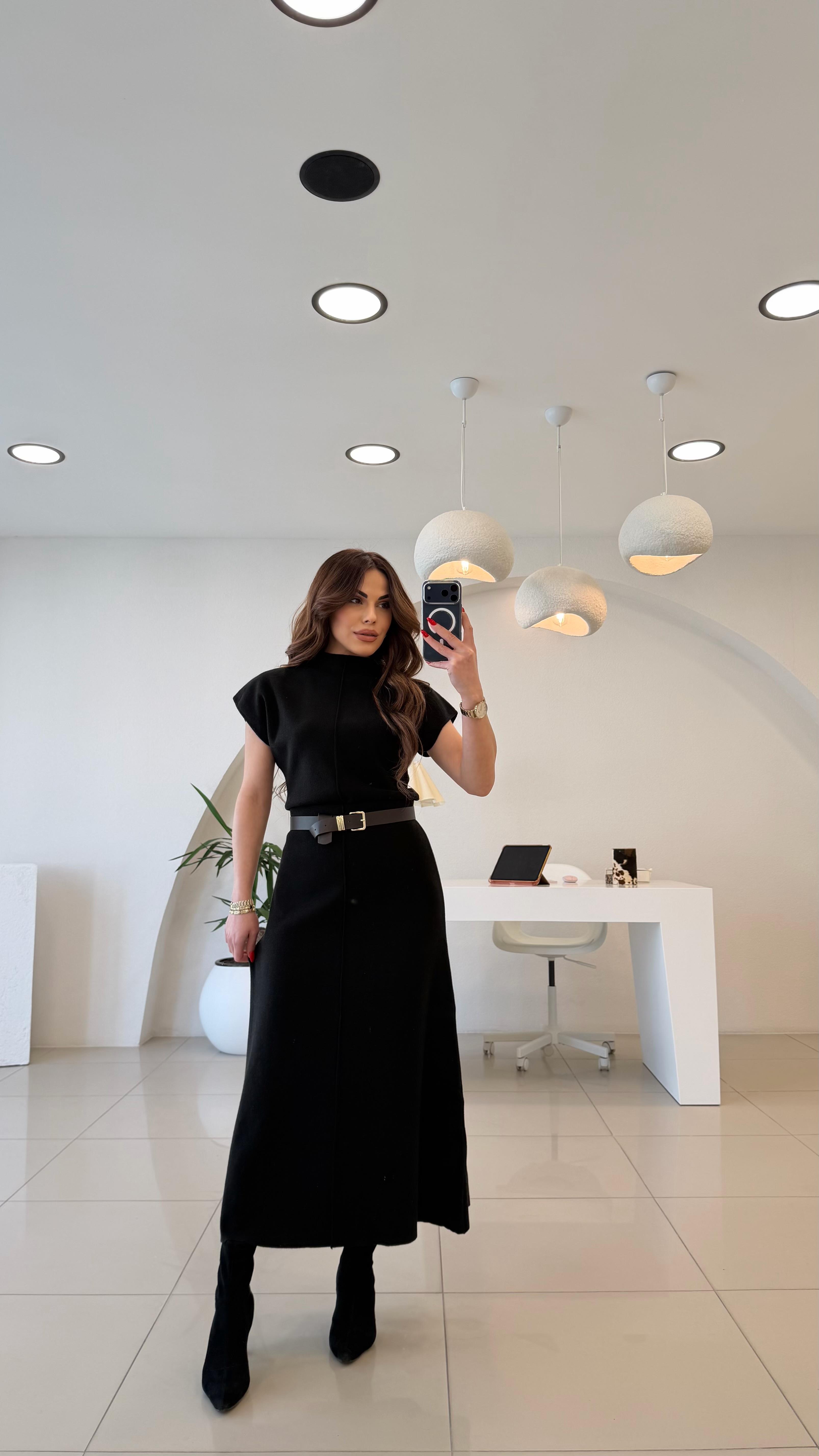 ÇELİK ÖRGÜ İKİLİ ETEKLİ TAKIM SİYAH