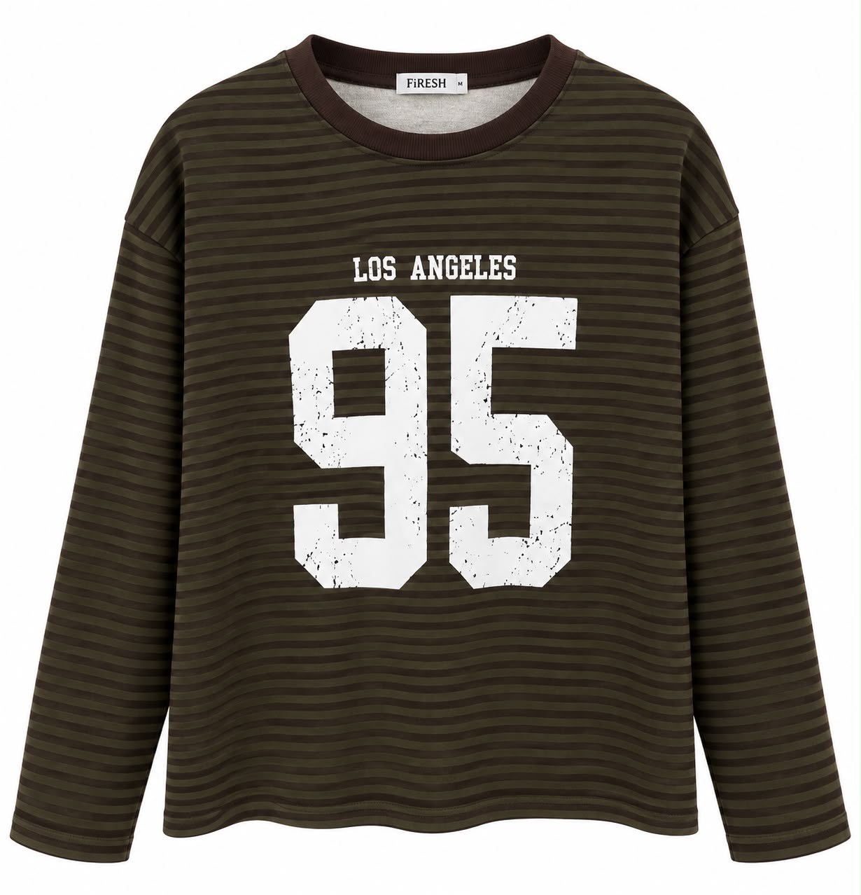 Çizgili Basic  Sweat 95 Kahve