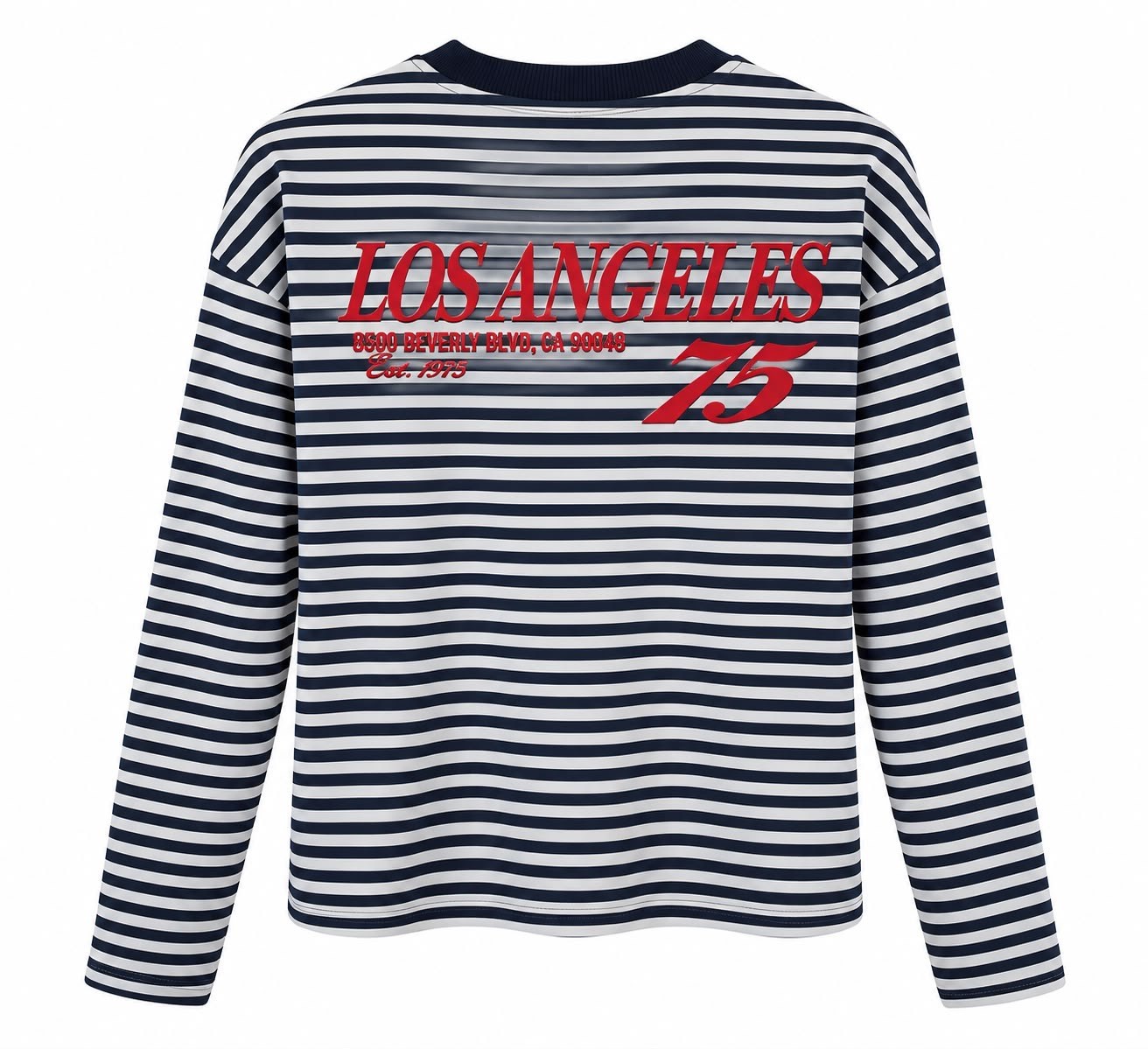 Çizgili Basic  Sweat Los 75 Lacivert