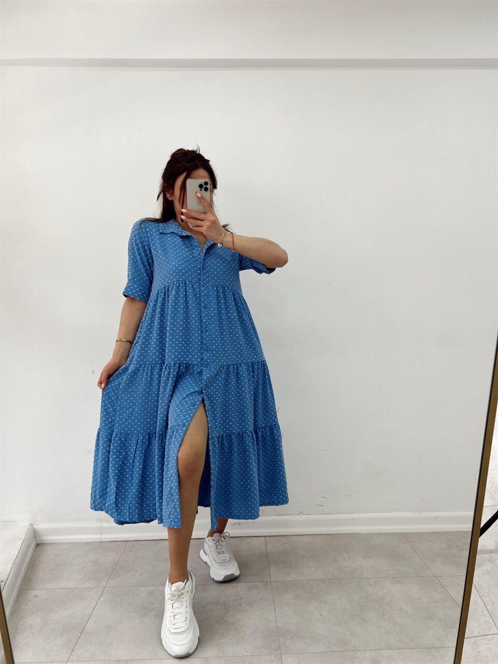 DESENLİ GÖMLEK ELBİSE