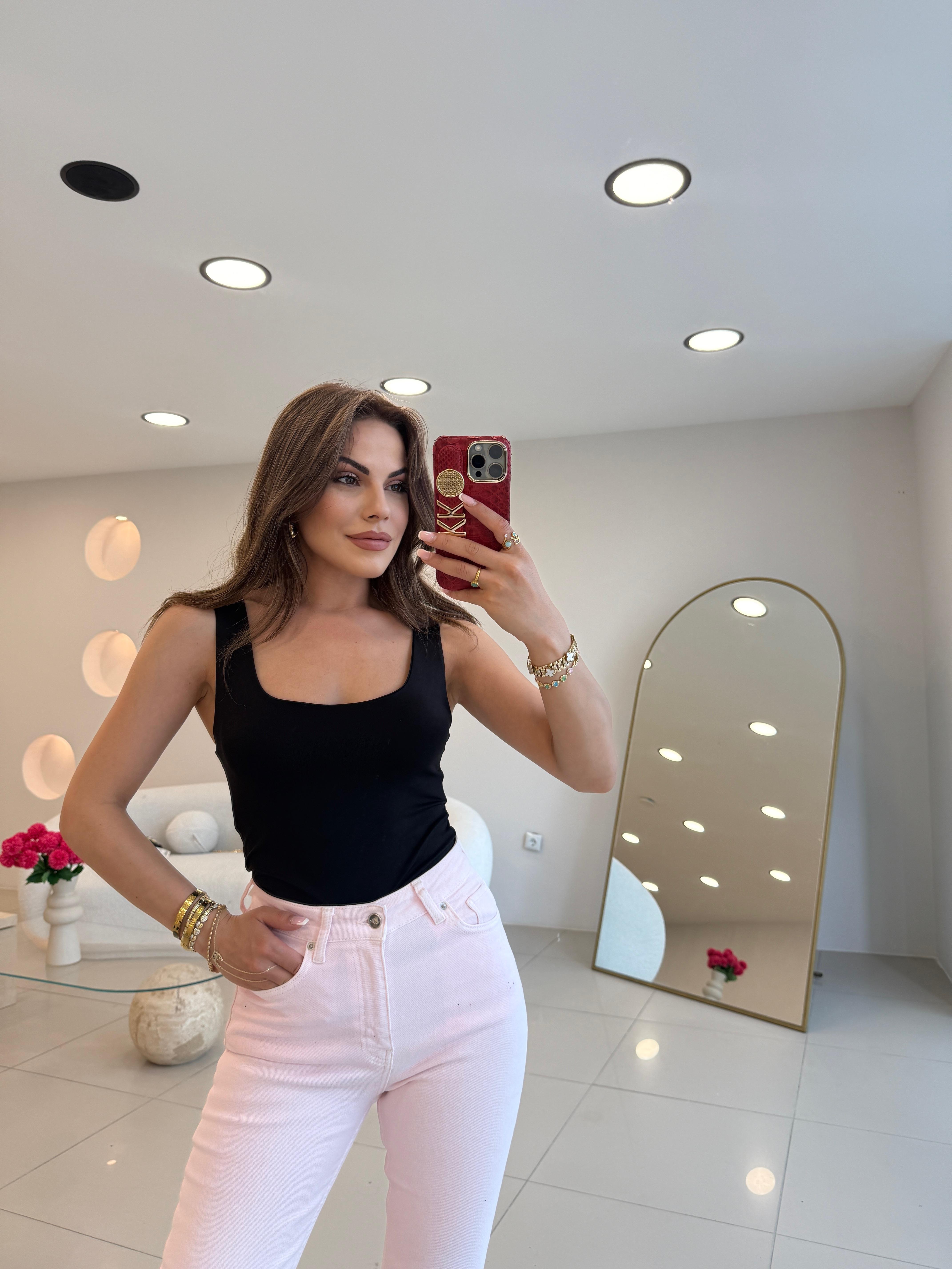 DİLVİN KALIN ASKILI ATLET SİYAH