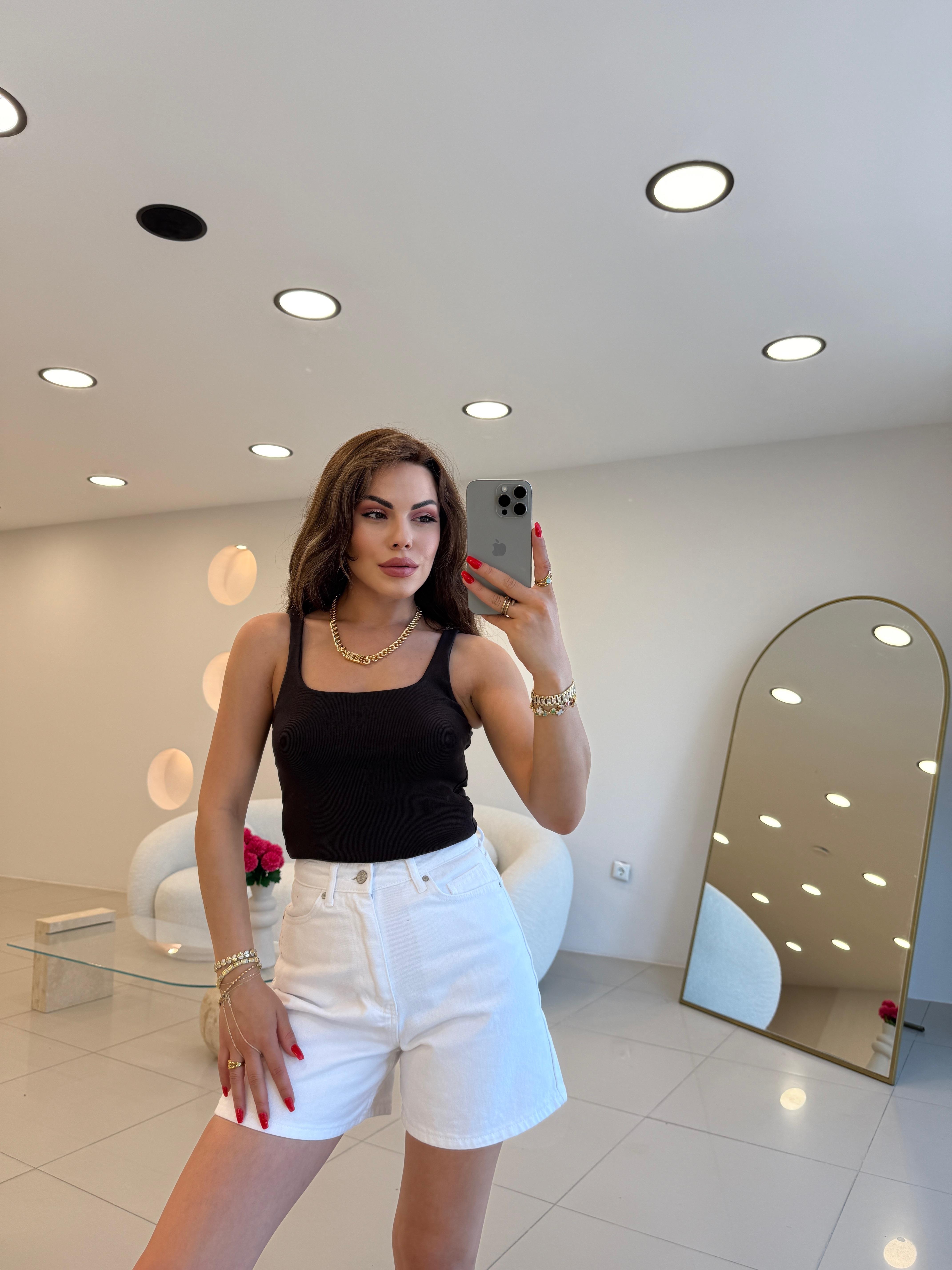 DİLVİN KALIN ASKILI FİTİLLİ ATLET SİYAH