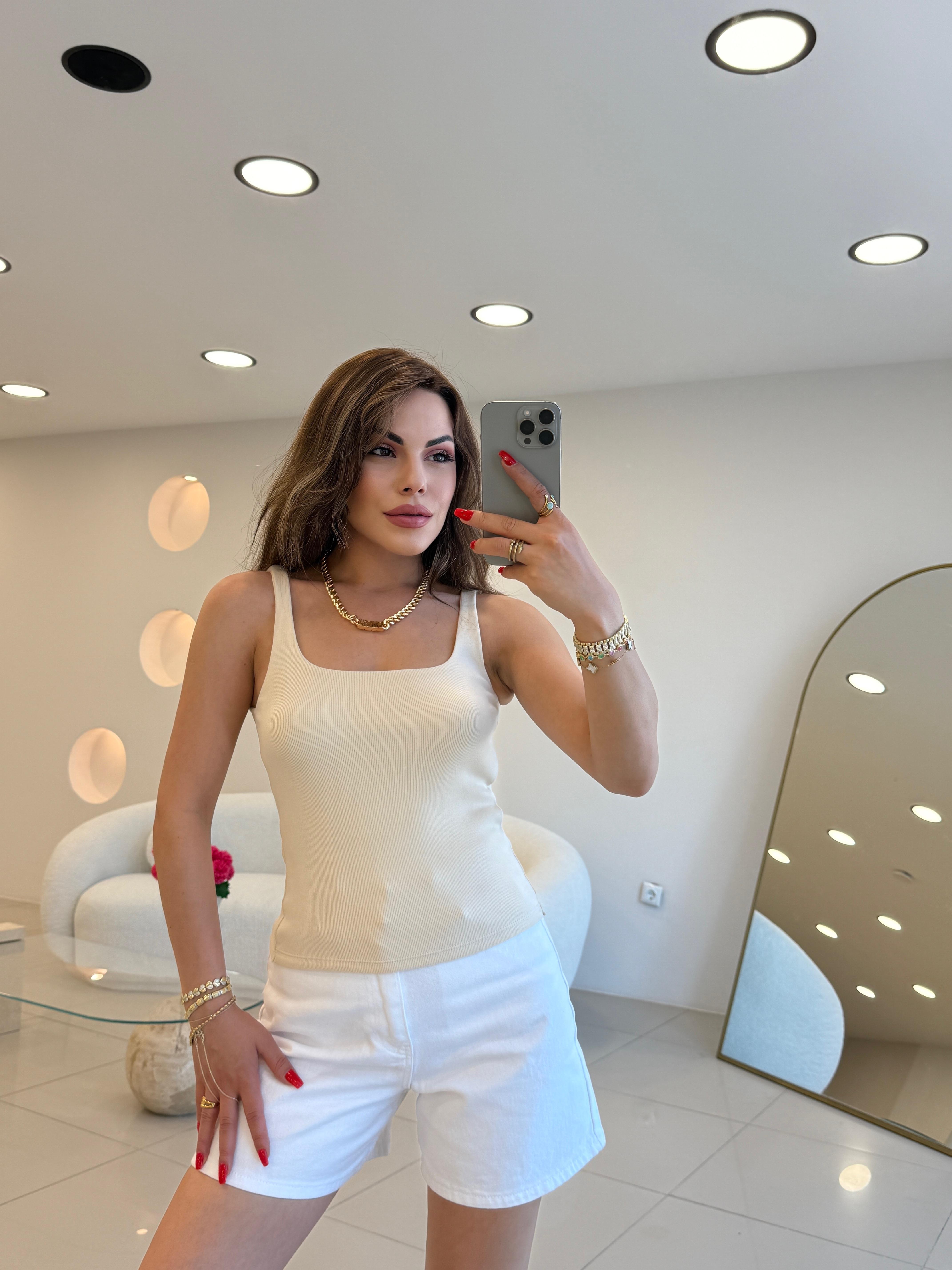 DİLVİN KALIN ASKILI FİTİLLİ ATLET TAŞ