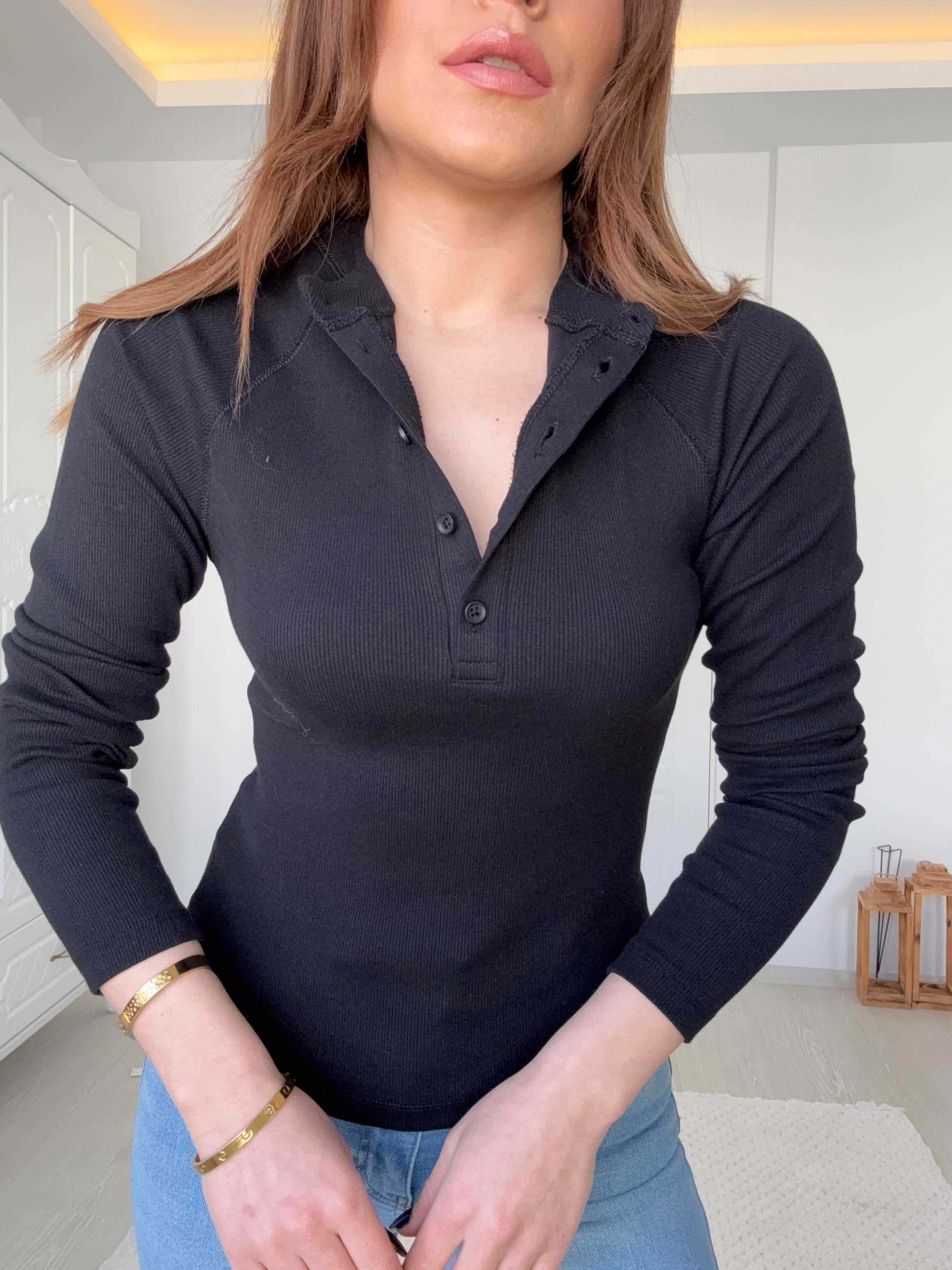 DÜĞMELİ FİTİLLİ BADY SİYAH