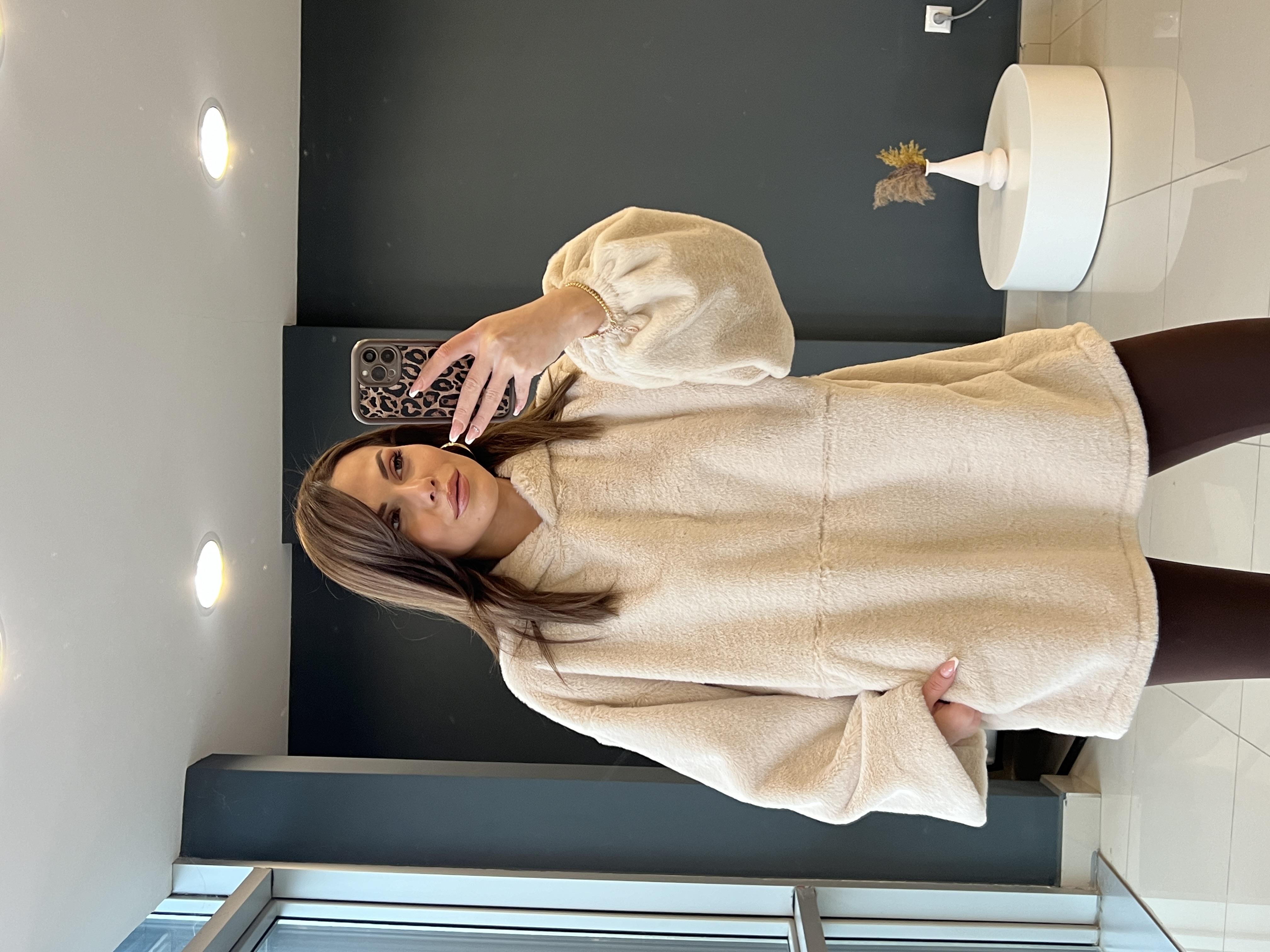 EKRU RENK KANGURU CEPLİ MASSİMO PELUŞ SWEAT