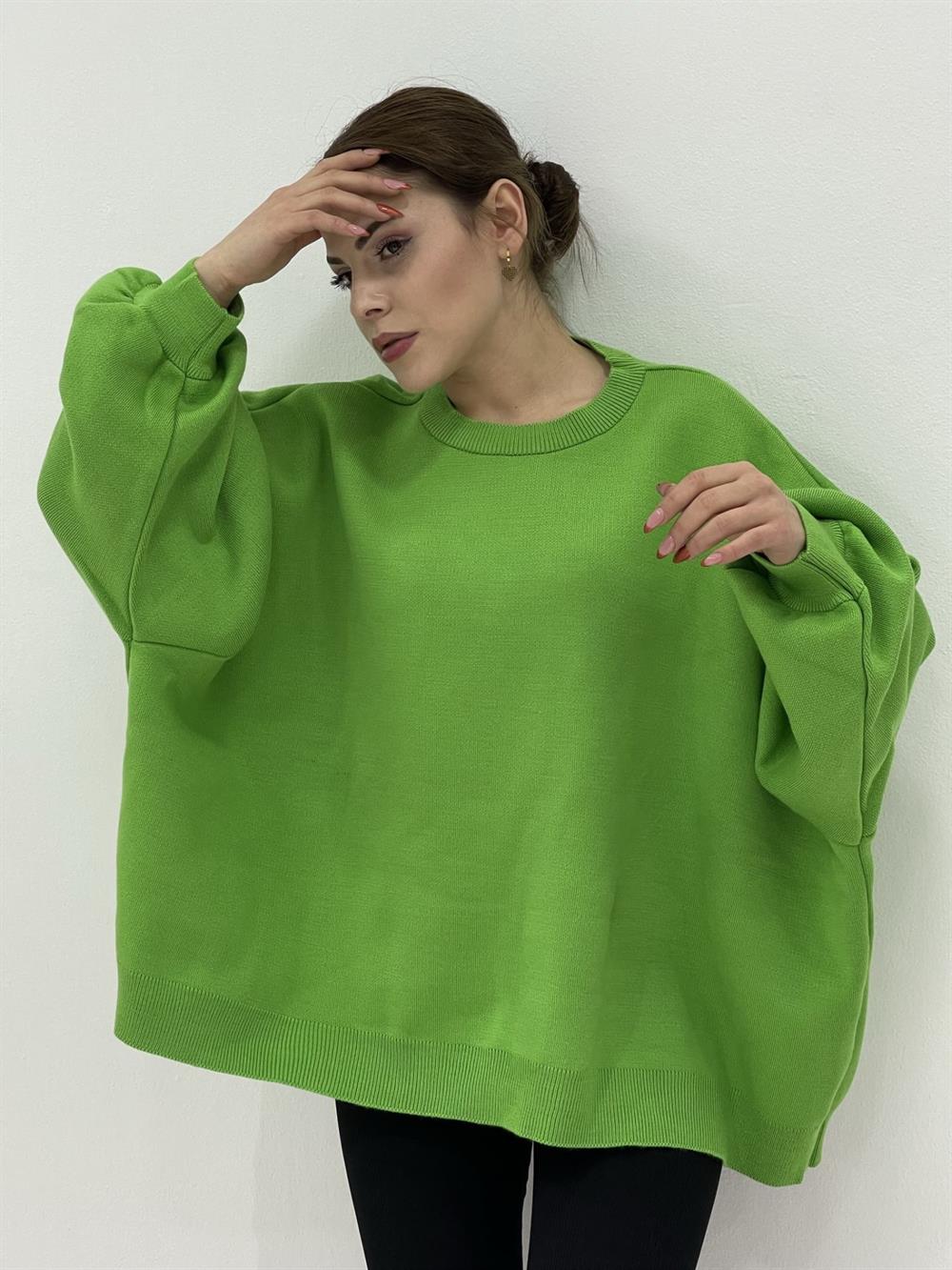 ELMA YEŞİL TRİKO KAZAK