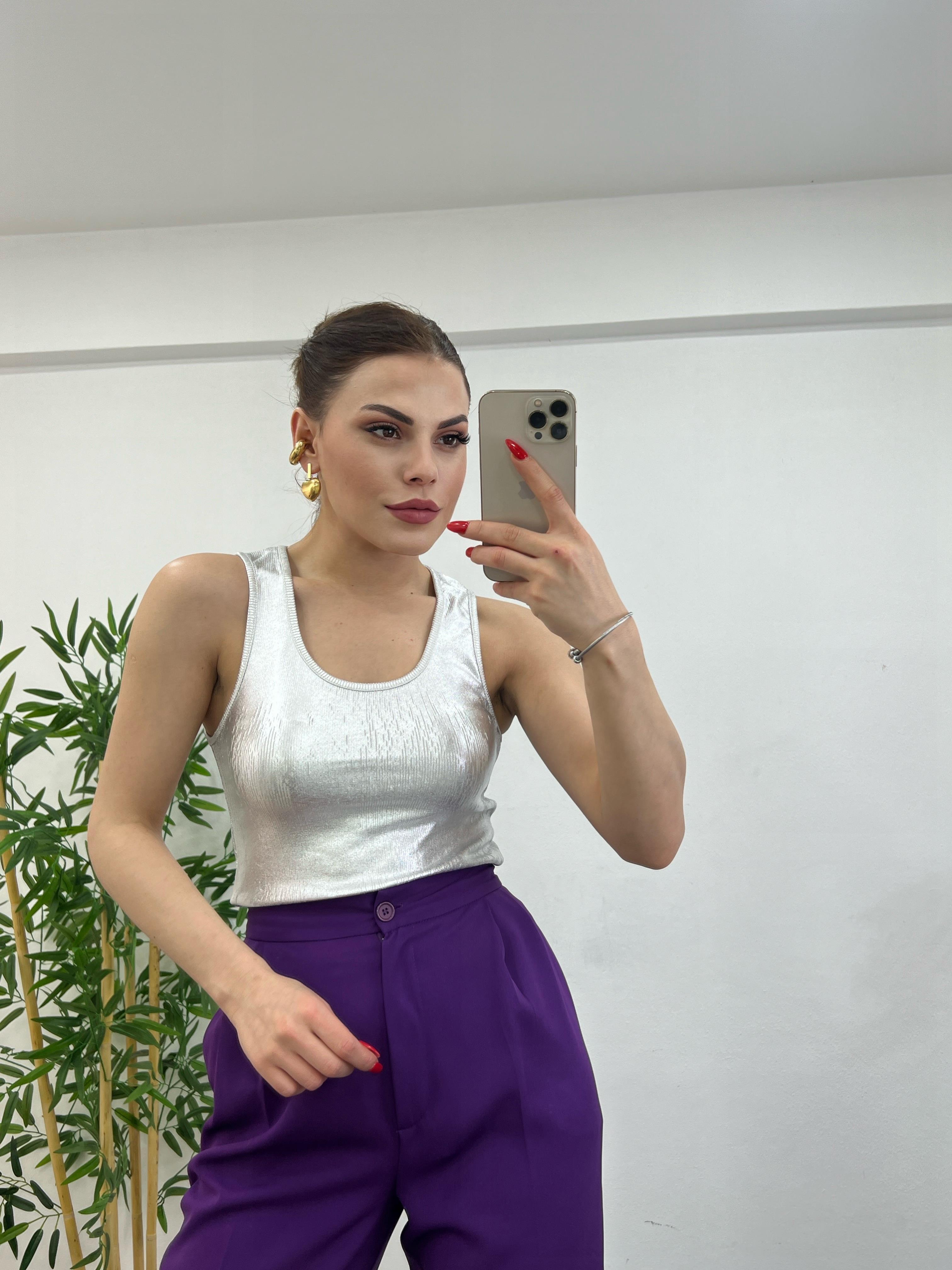 KALIN ASKILI GÜMÜŞ VARAKLI ATLET 