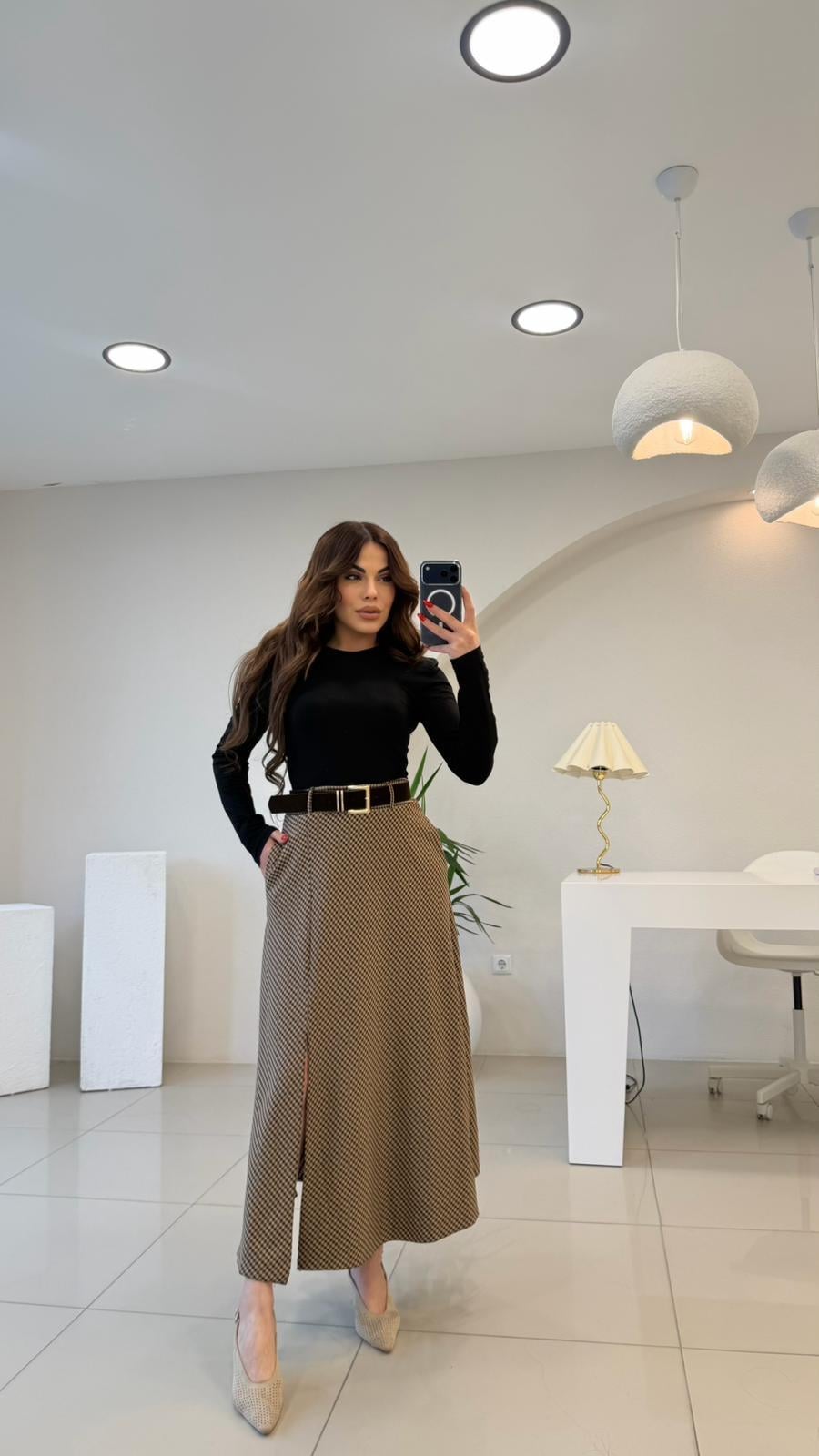 KAZAYAĞI DESENLİ ÖRME ELBİSE