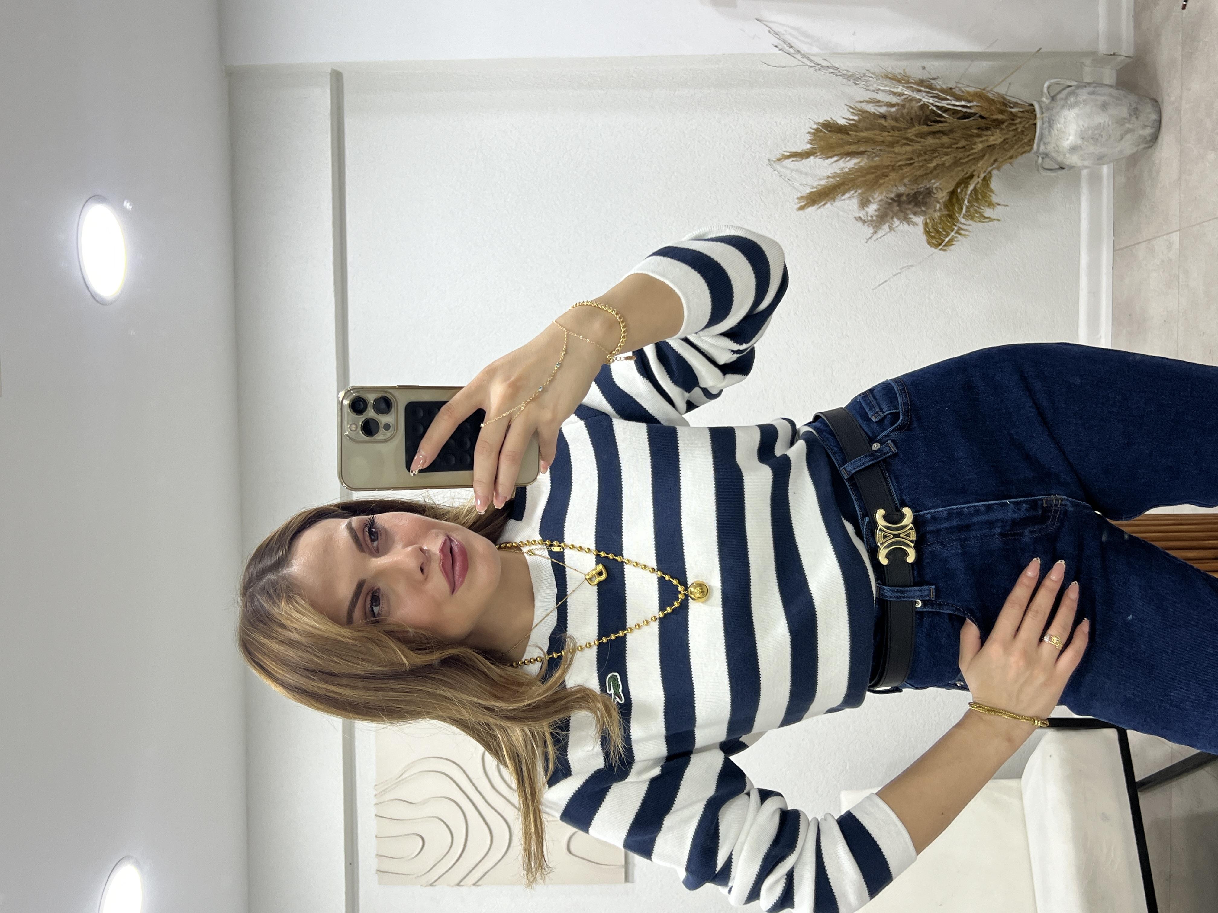 LACİVERT ÇİZGİLİ ORJİNAL MARKA TRİKO BASİC