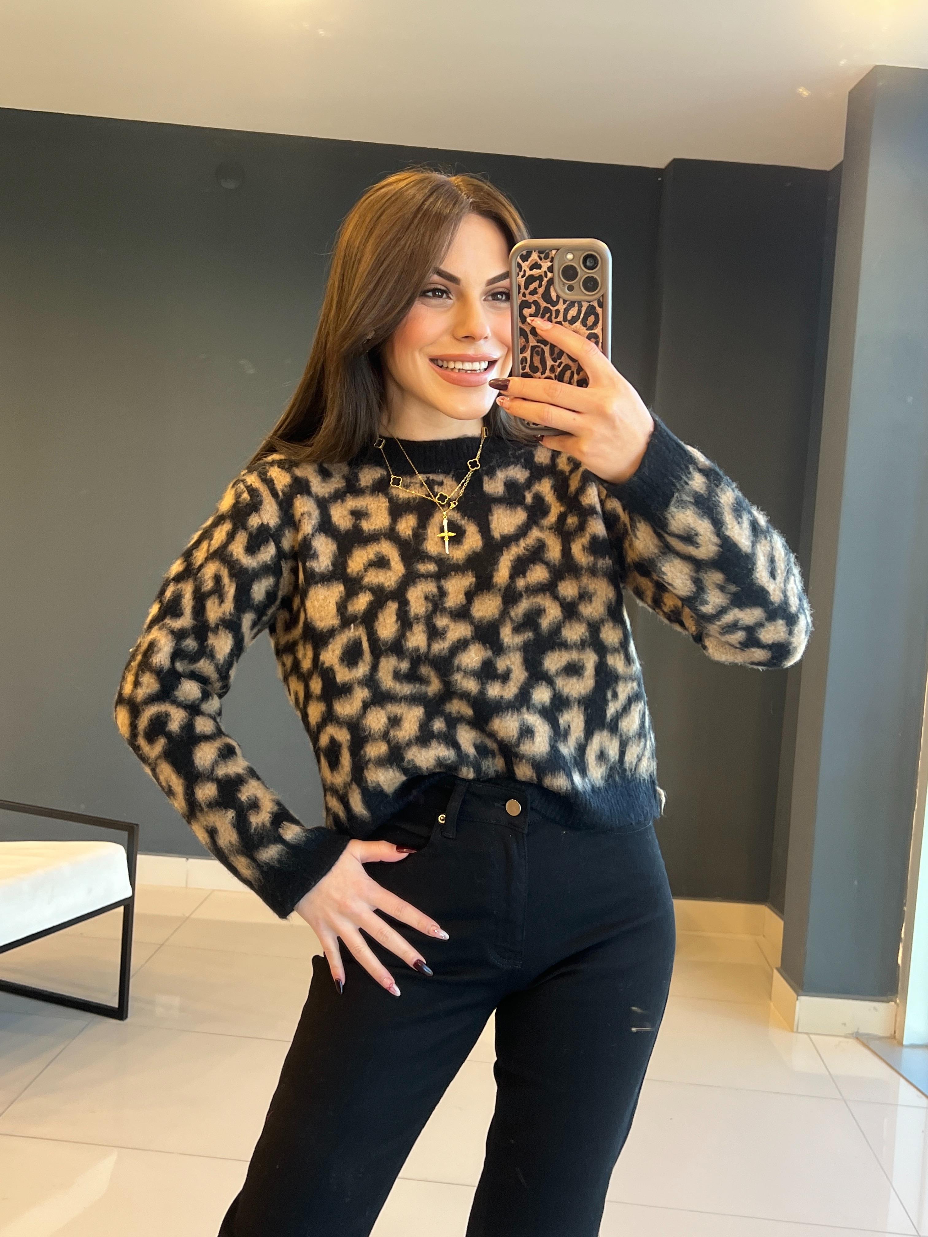 LEOPAR YUMOŞ KAZAK CAMEL