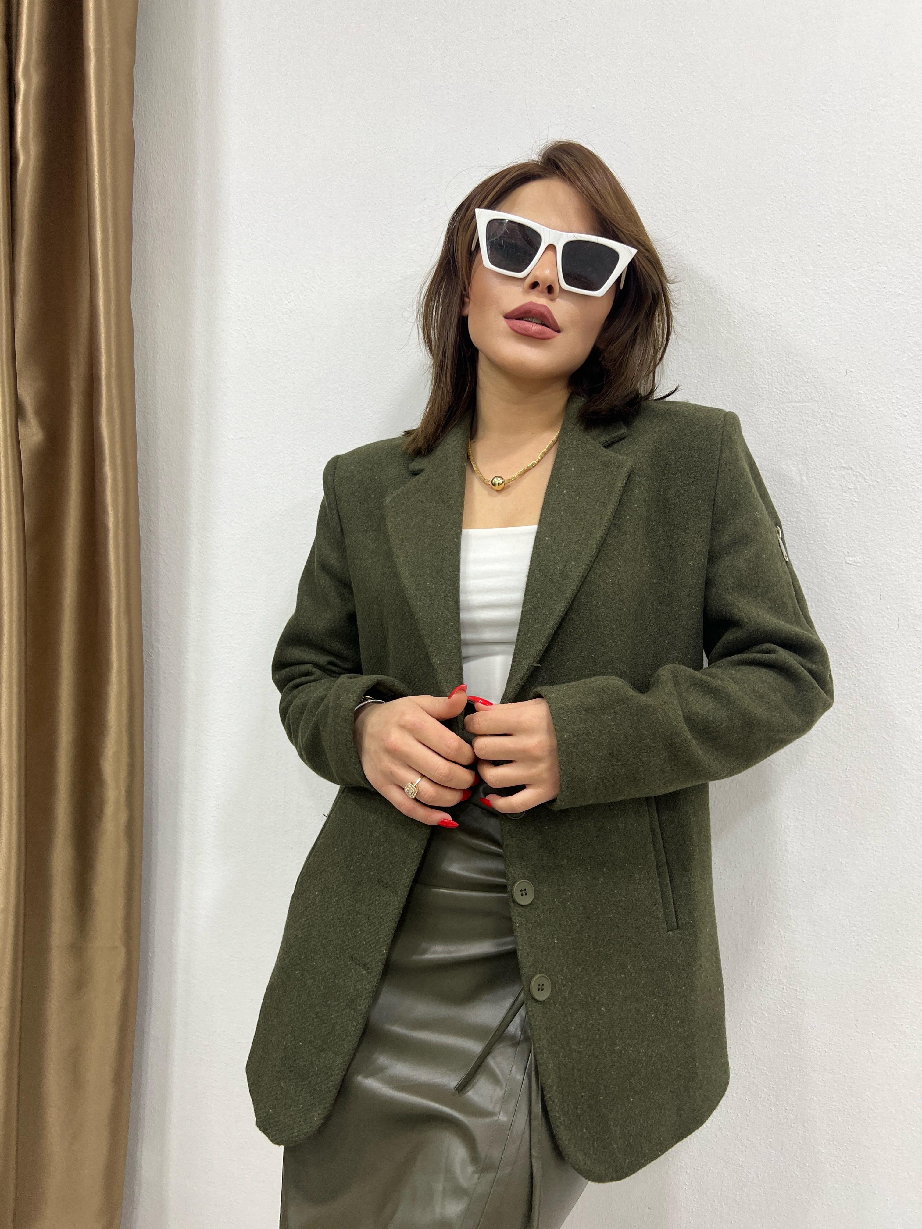 MARKA MODEL TASARIM MODEL KAŞE CEKET HAKİ YEŞİL