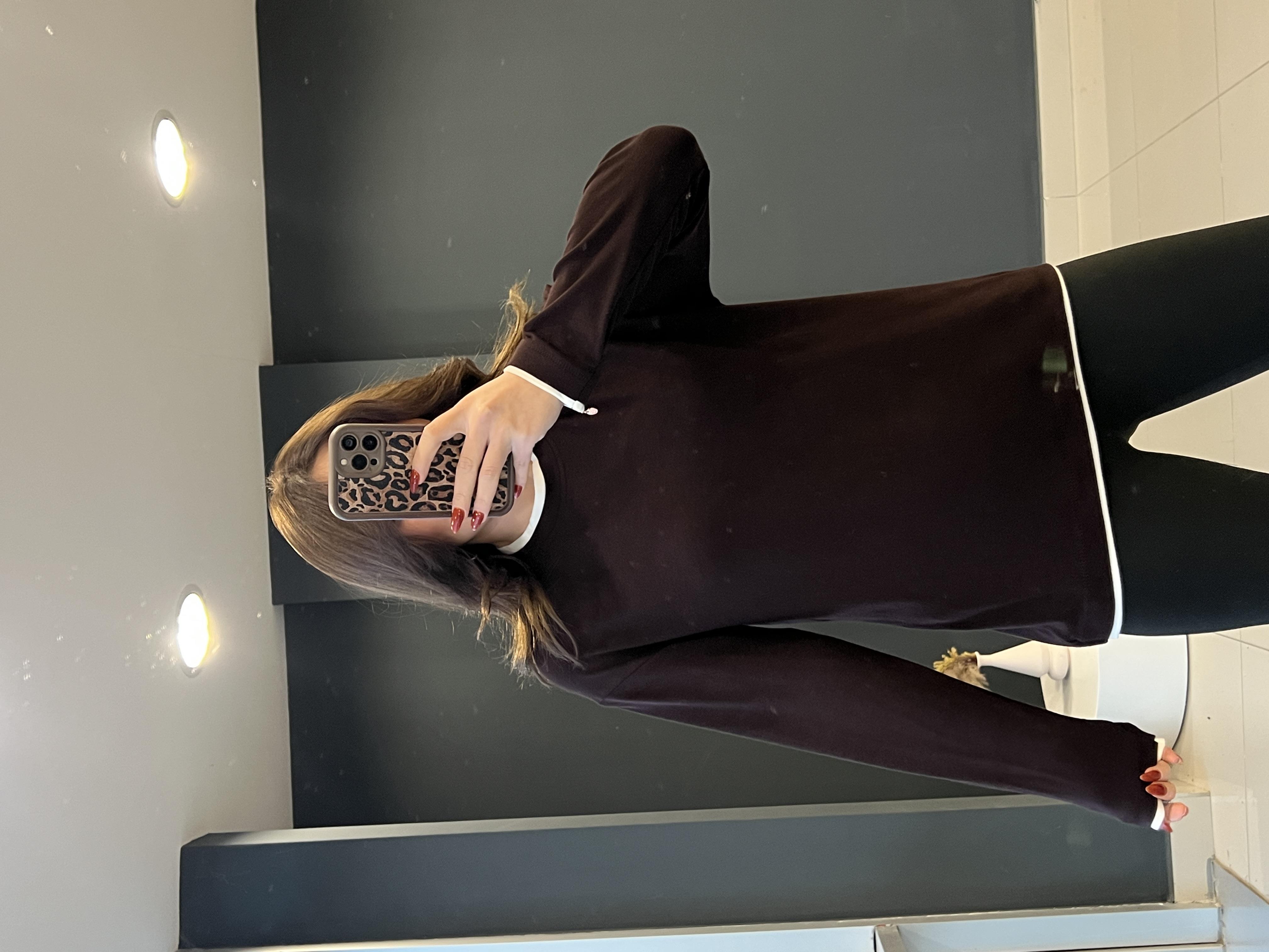 MASSİ ACI KAHVE CİFT KATLI %100 PAMUK YUMUŞAK LİKRALI BLUZ