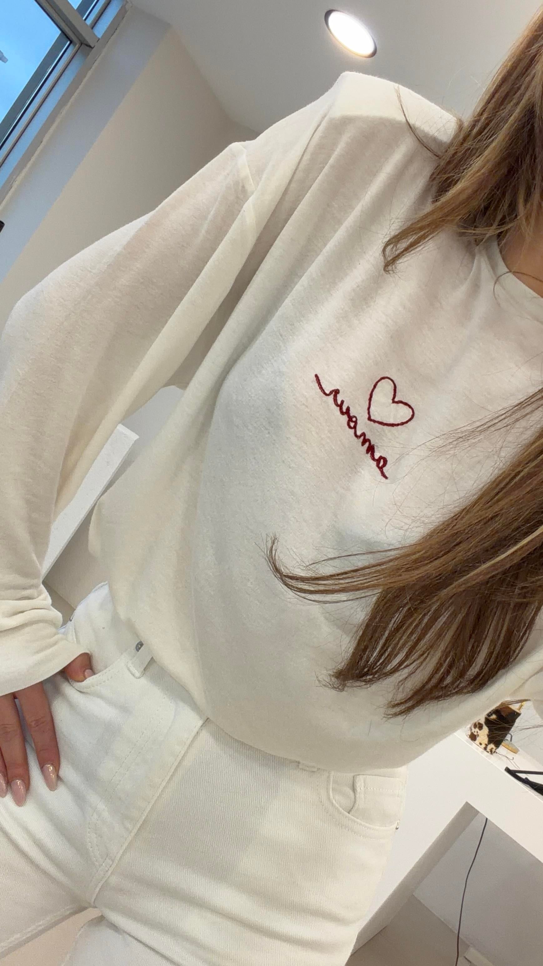 ÖNÜ YAZILI PAMUK BASİC EKRU