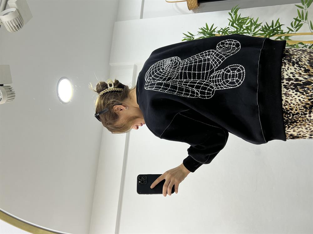 ORJİNAL MARKA ARKASI İŞLEMELİ SWEAT