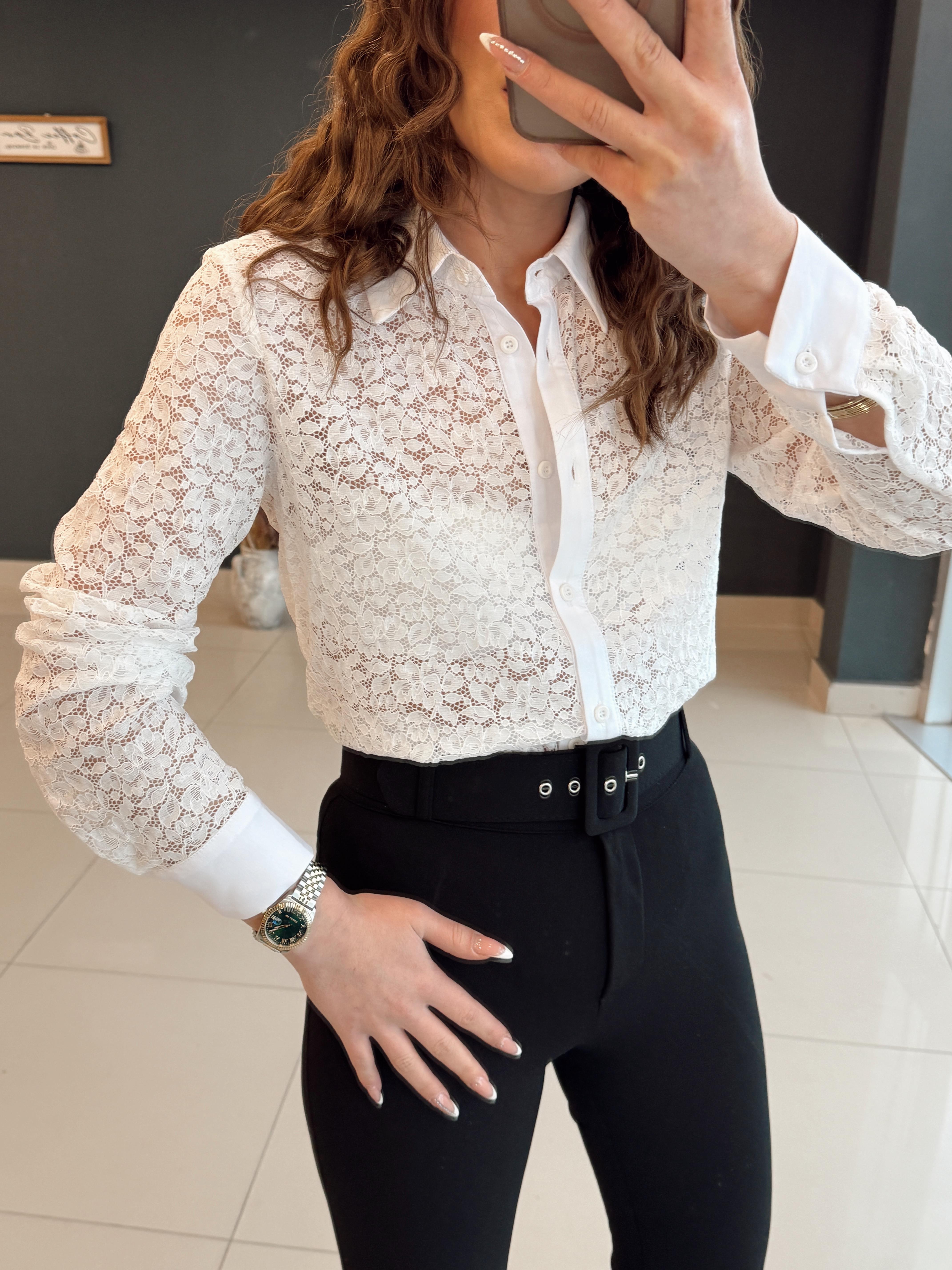 ORJİNAL MARKA DANTELLİ GÖMLEK