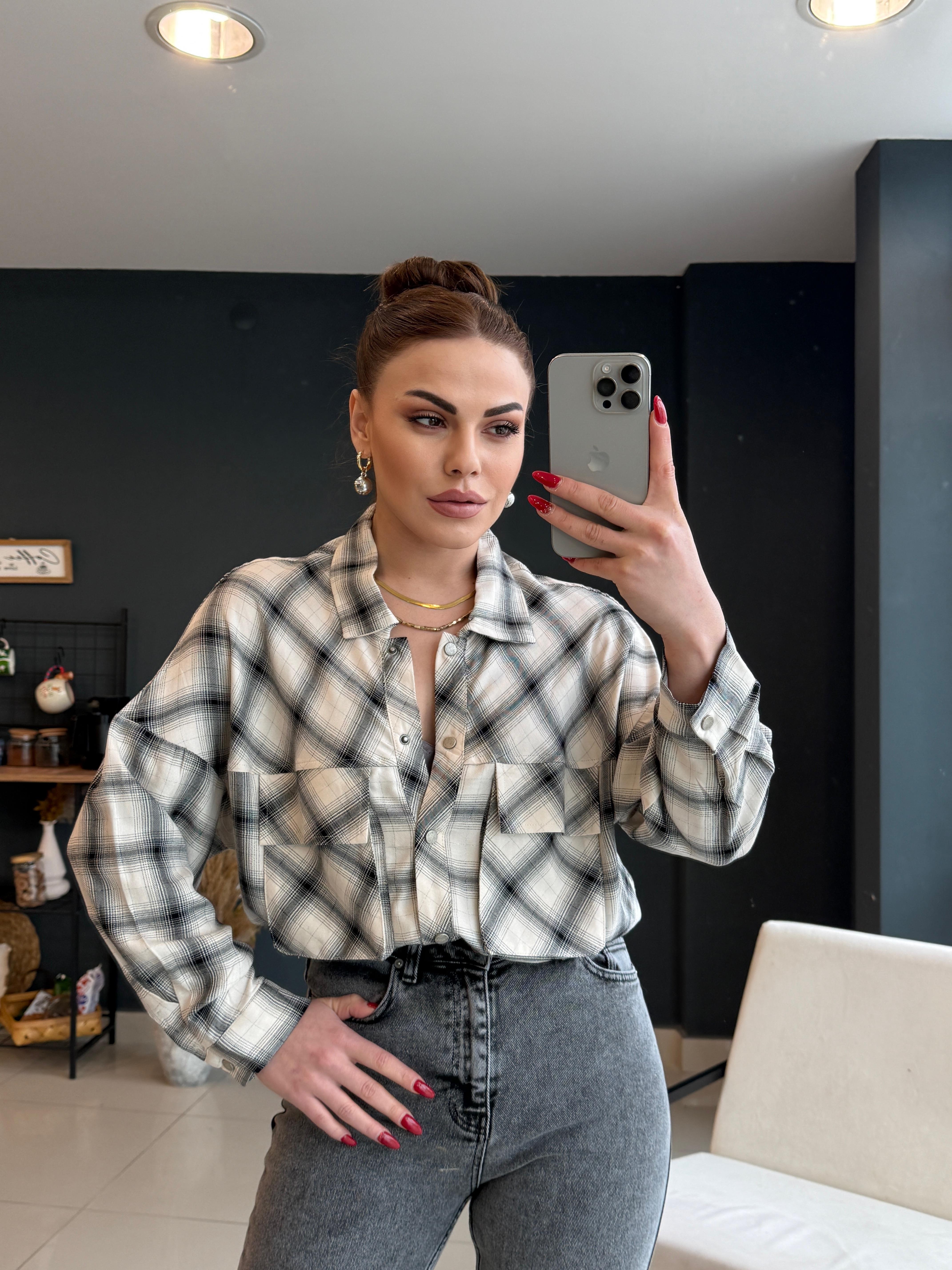 ORJİNAL MARKA DESENLİ GÖMLEK