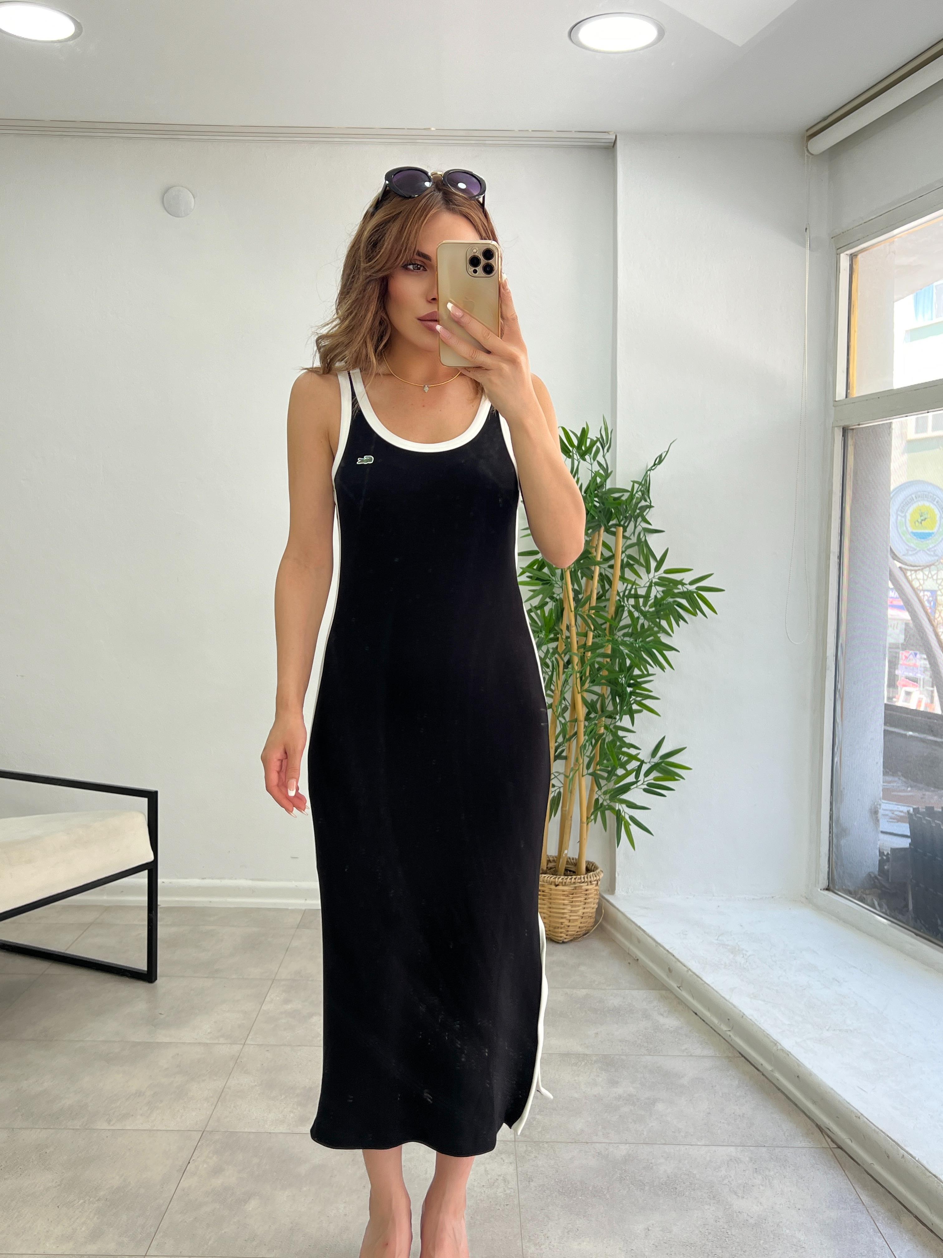 ORJİ,NAL MARKA ETİKETLİ ELBİSE SİYAH