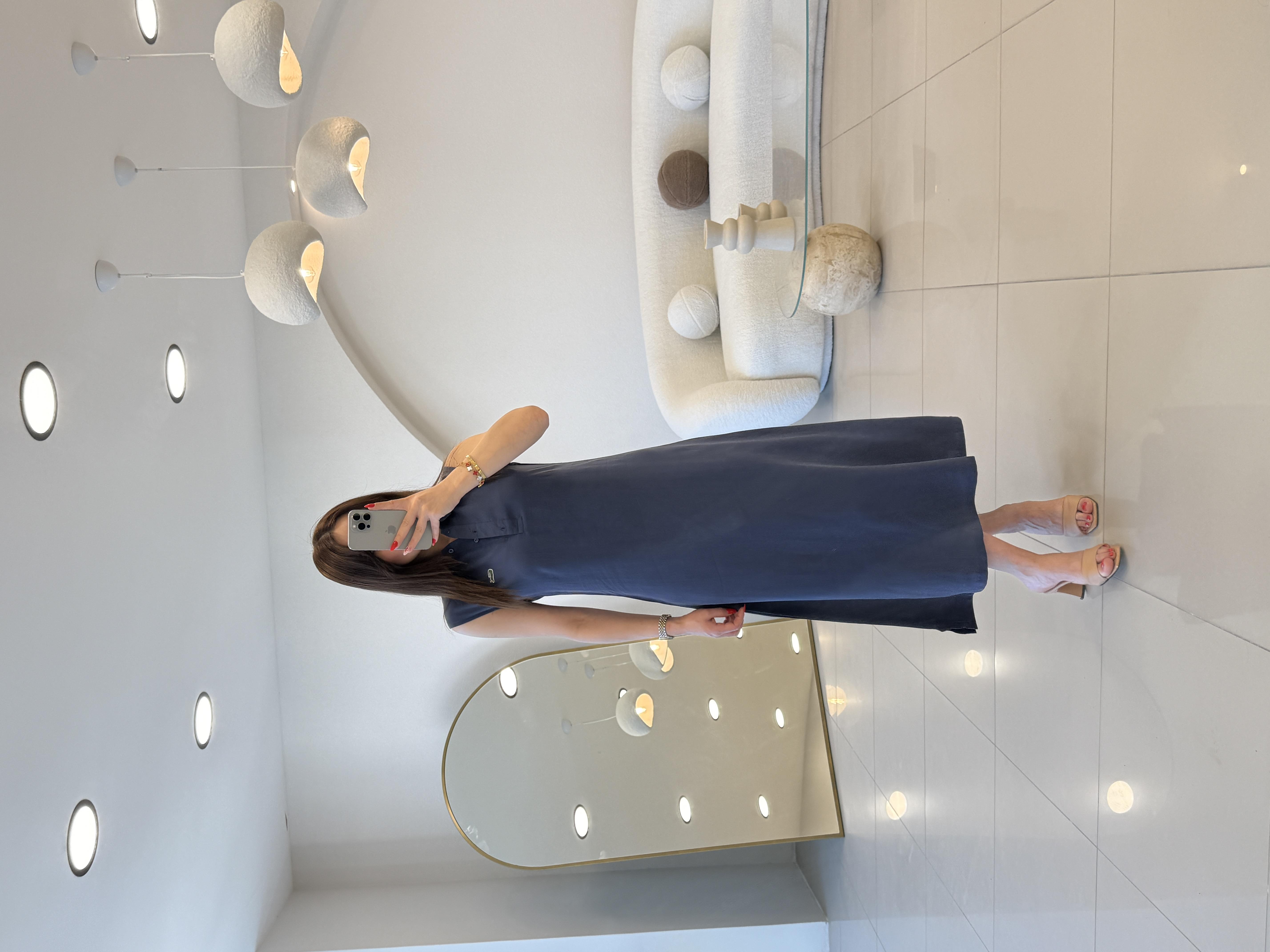 ORJINAL MARKA KOLSUZ ELBİSE LACİVERT