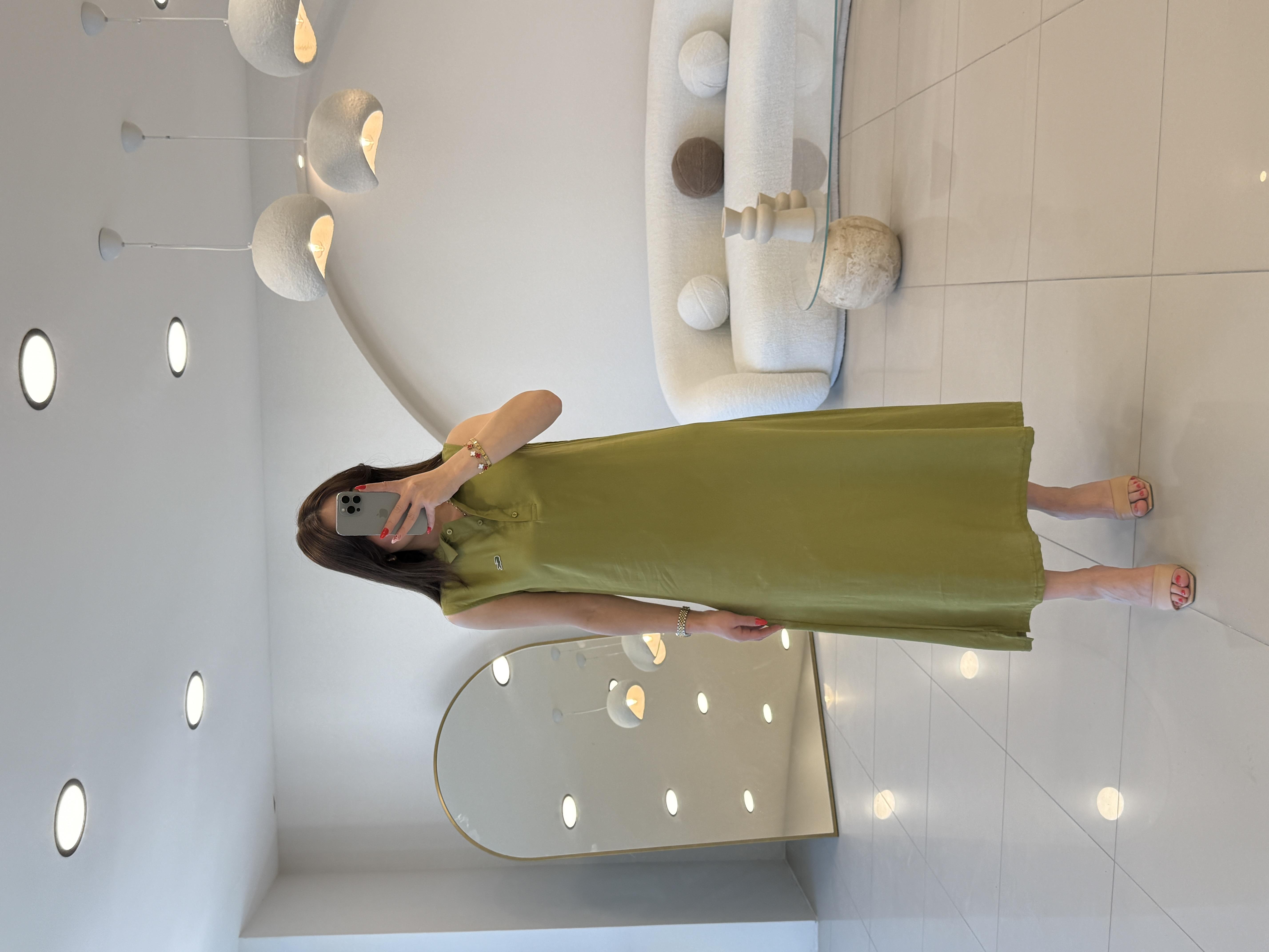 ORJINAL MARKA KOLSUZ ELBİSE OLİV YEŞİL