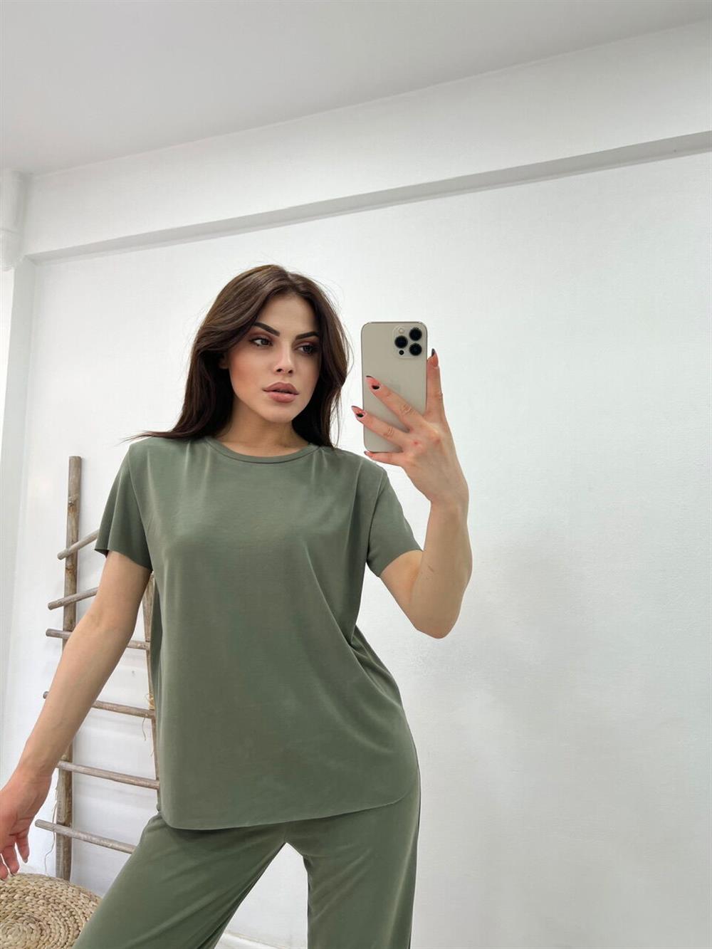 ORJİNAL MARKA MODAL KUMAŞ HAKİ YEŞİL