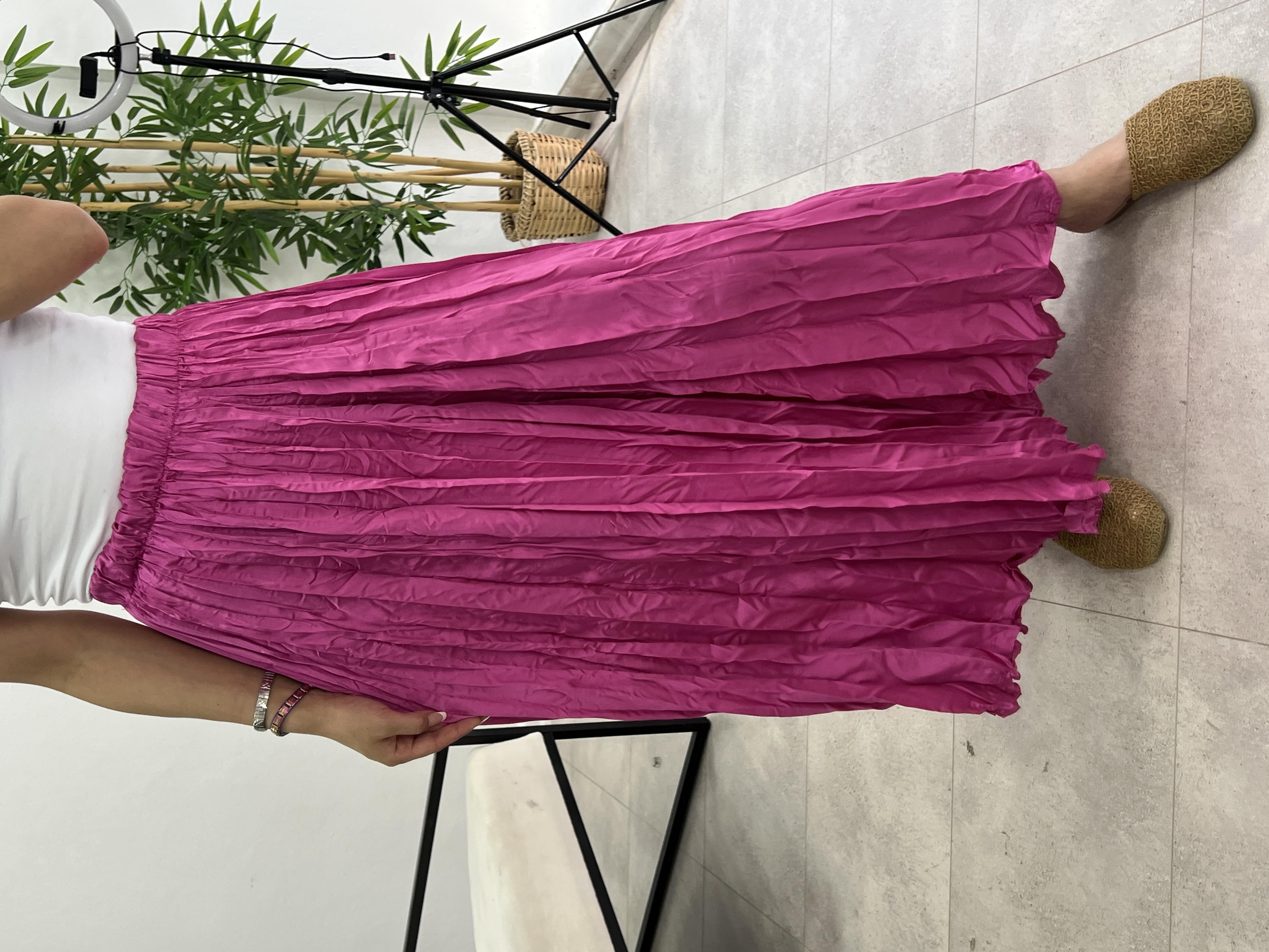 ORJİNAL MARKA MUADİLİ SATEN ETEK PEMBE
