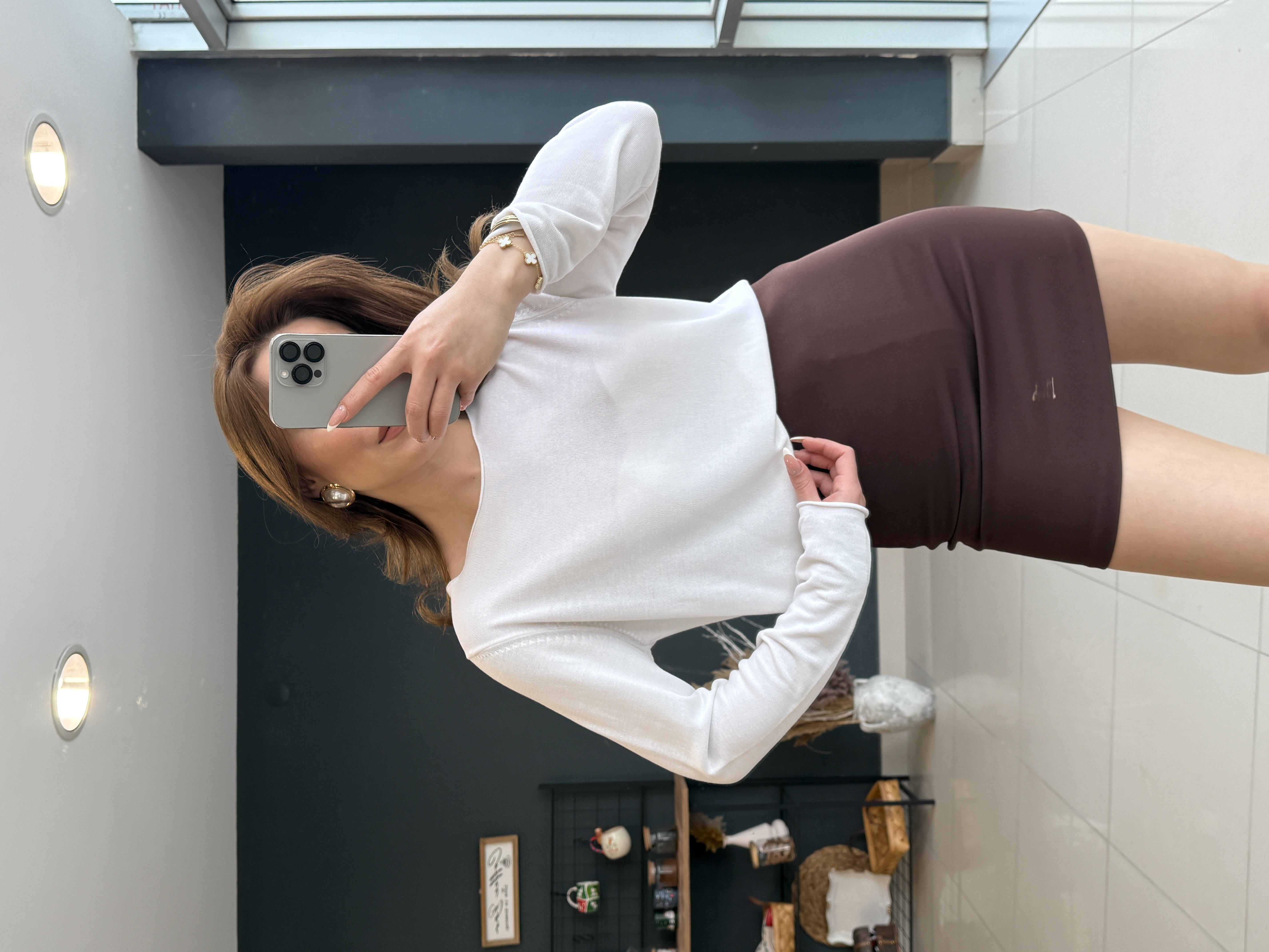 PAMUK MERSERİZE BLUZ BEYAZ