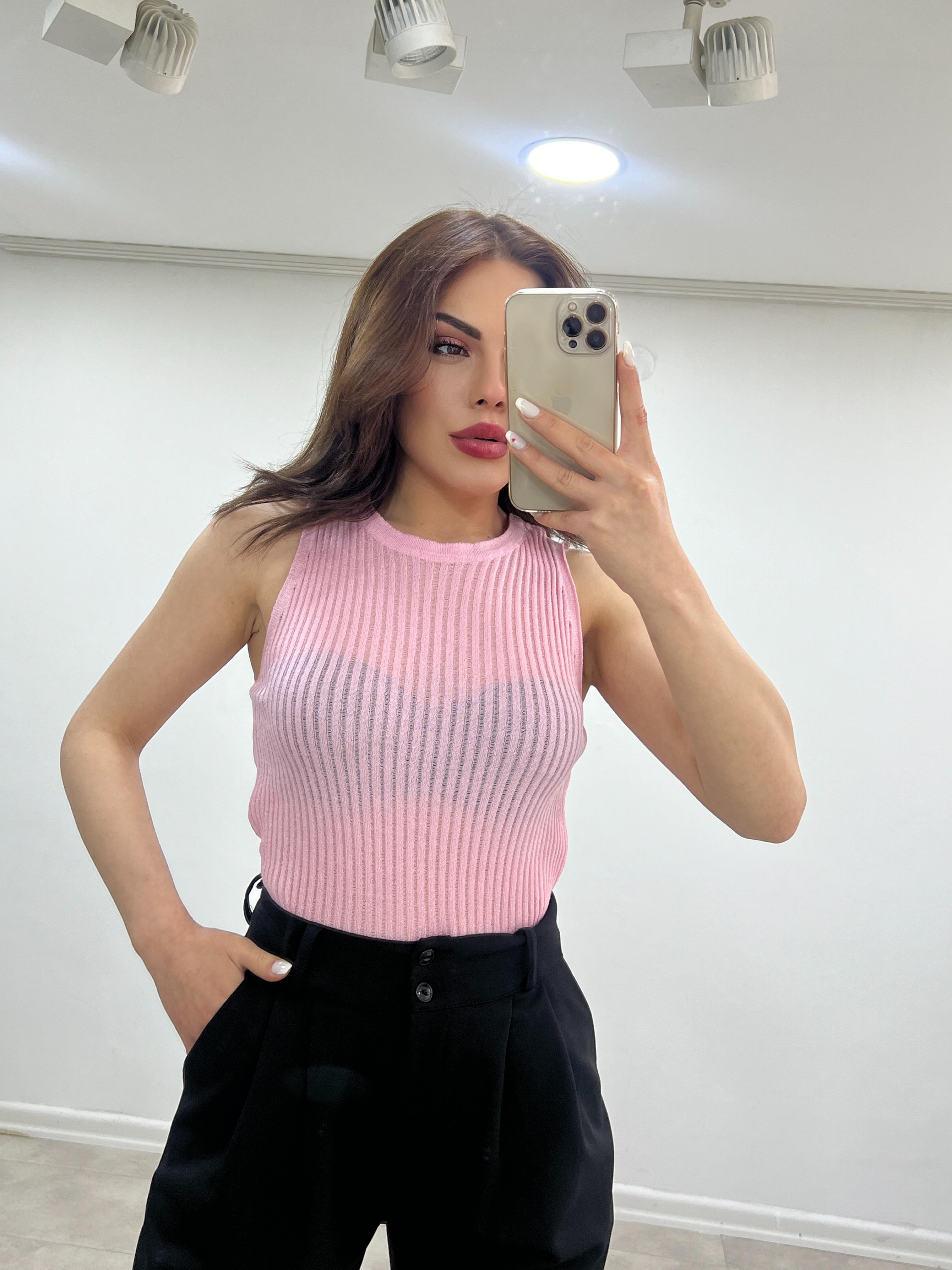 PEMBE MERSERİZE ATLET