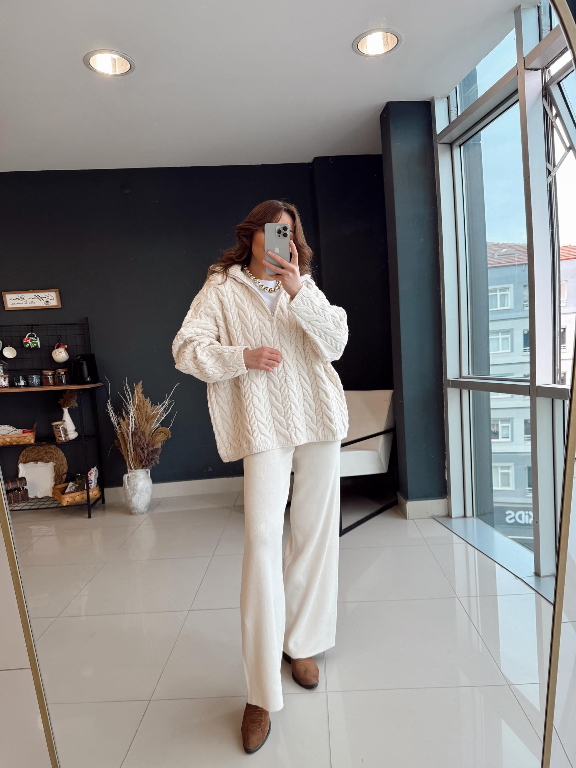 PREMİUM SERİ İKİLİ TRİKO TAKIM KREM