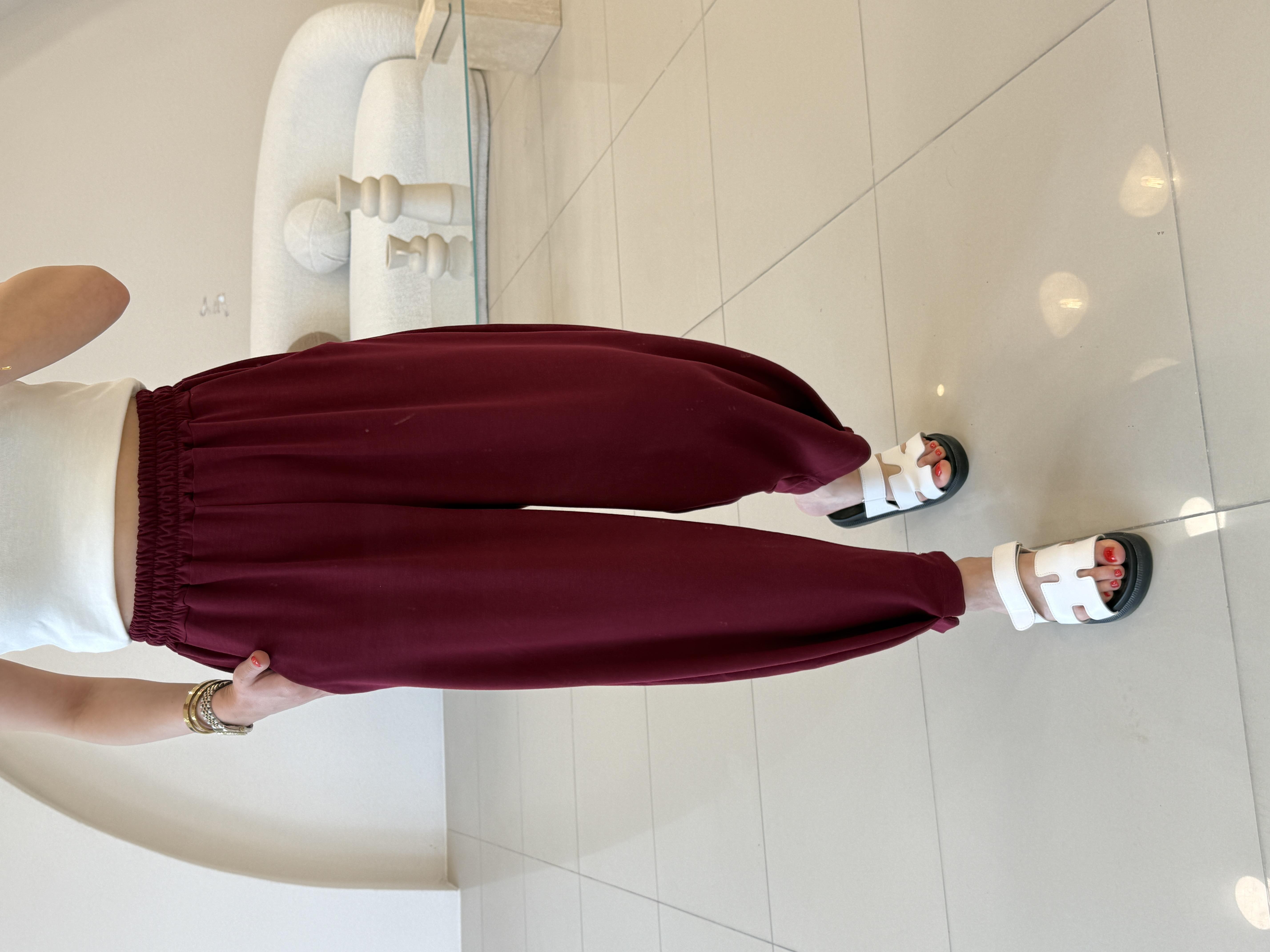 RAHAT KESİM MODAL KUMAŞ ŞALVAR BORDO