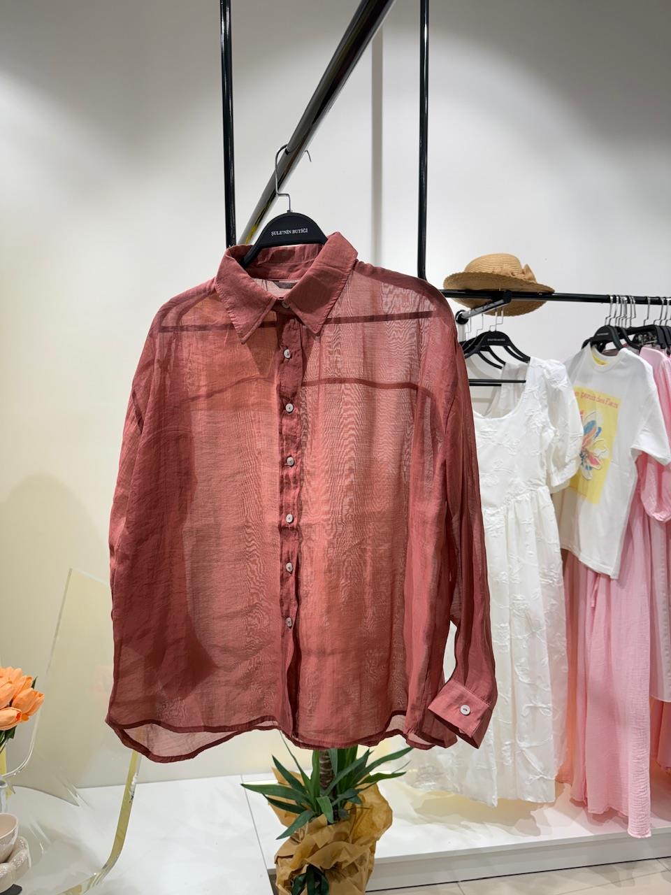 RAHAT KESİM TÜL GÖMLEK MÜRDÜM